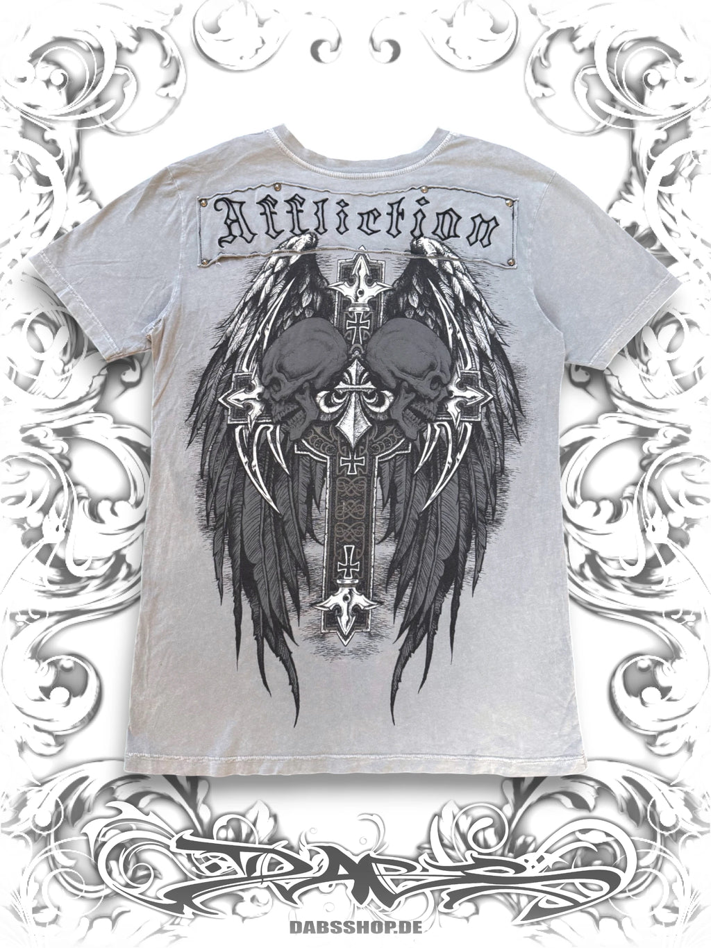 Affliction Winged Skulls Studded T-Shirt