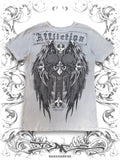 Affliction Winged Skulls Studded T-Shirt