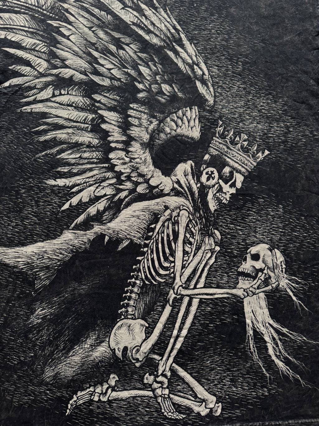 Affliction Winged Skeleton King 2000s Shirt