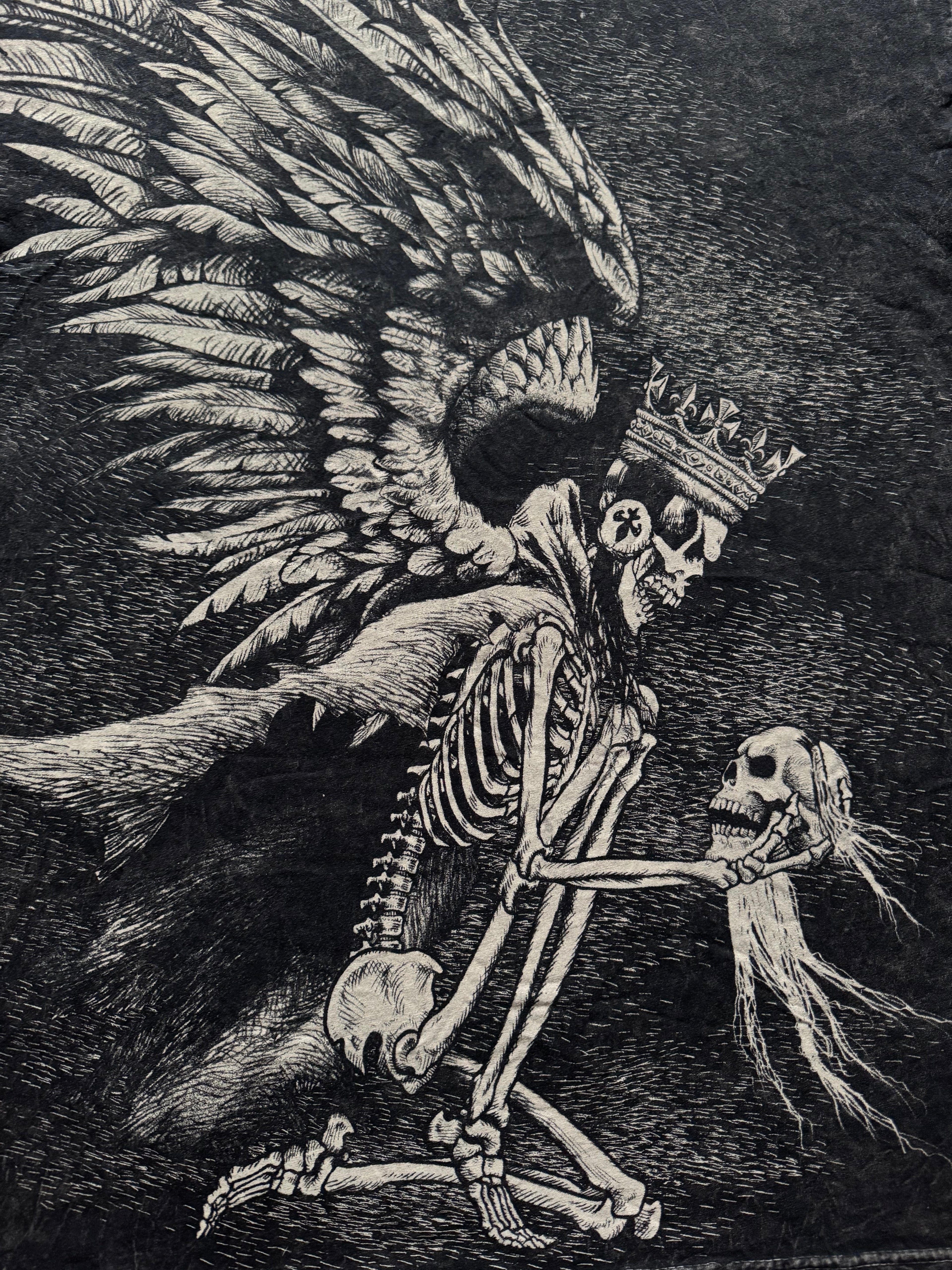 Affliction Winged Skeleton King 2000s Shirt