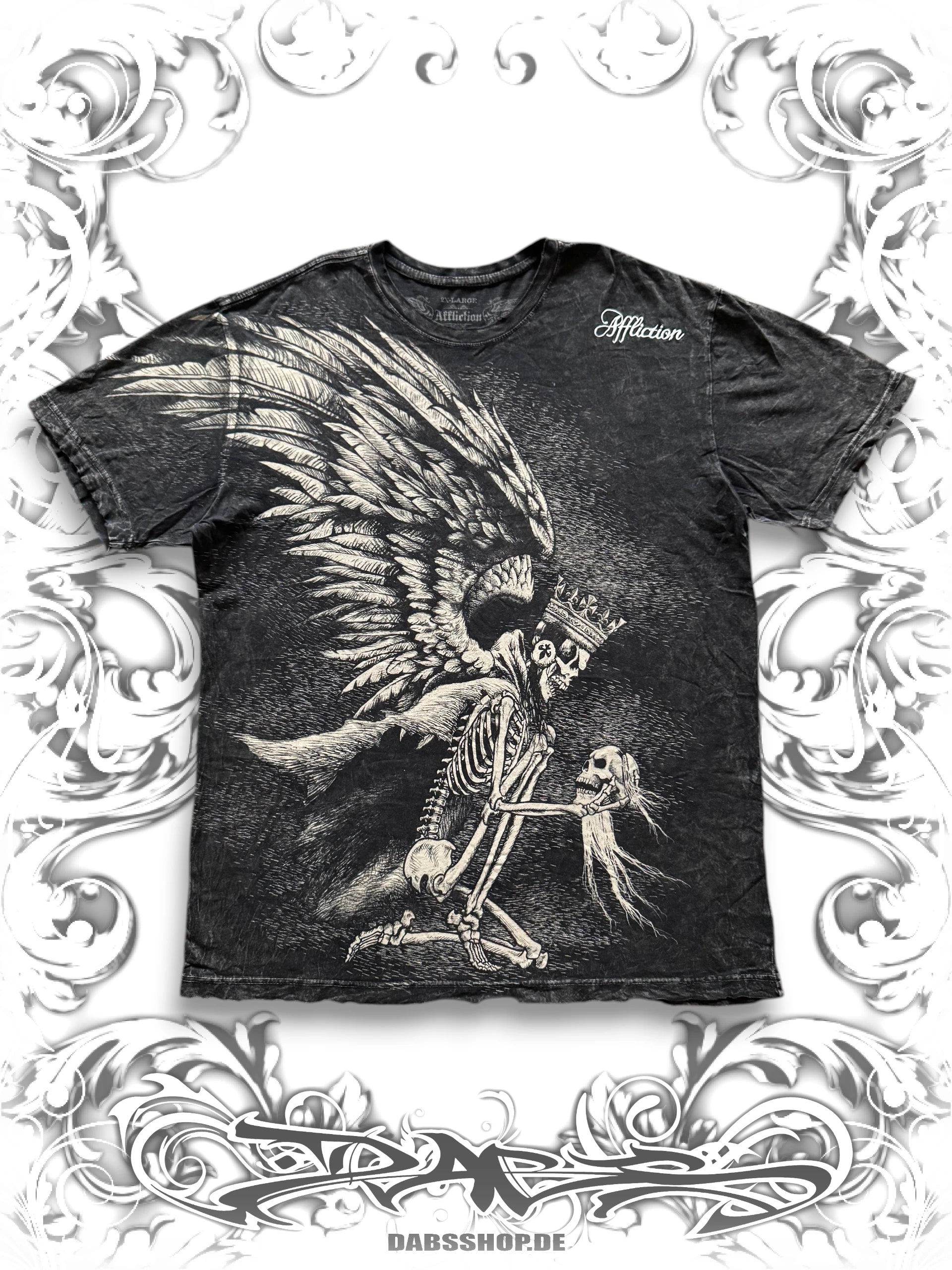 Affliction Winged Skeleton King 2000s Shirt