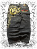 Crown Holder Embroidered Vintage Pants