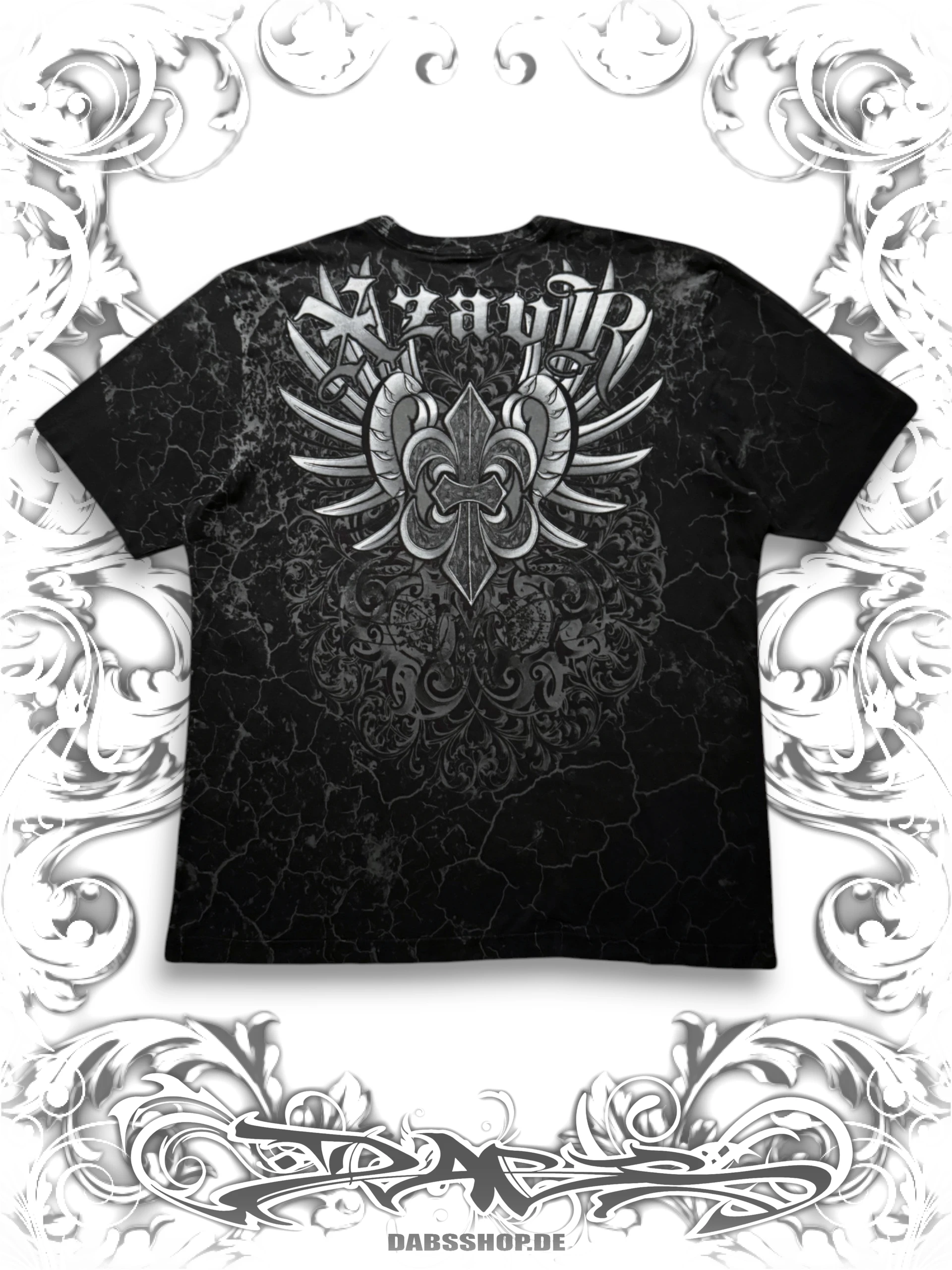 Xzavier Winged Skulls Grunge AOP T-Shirt