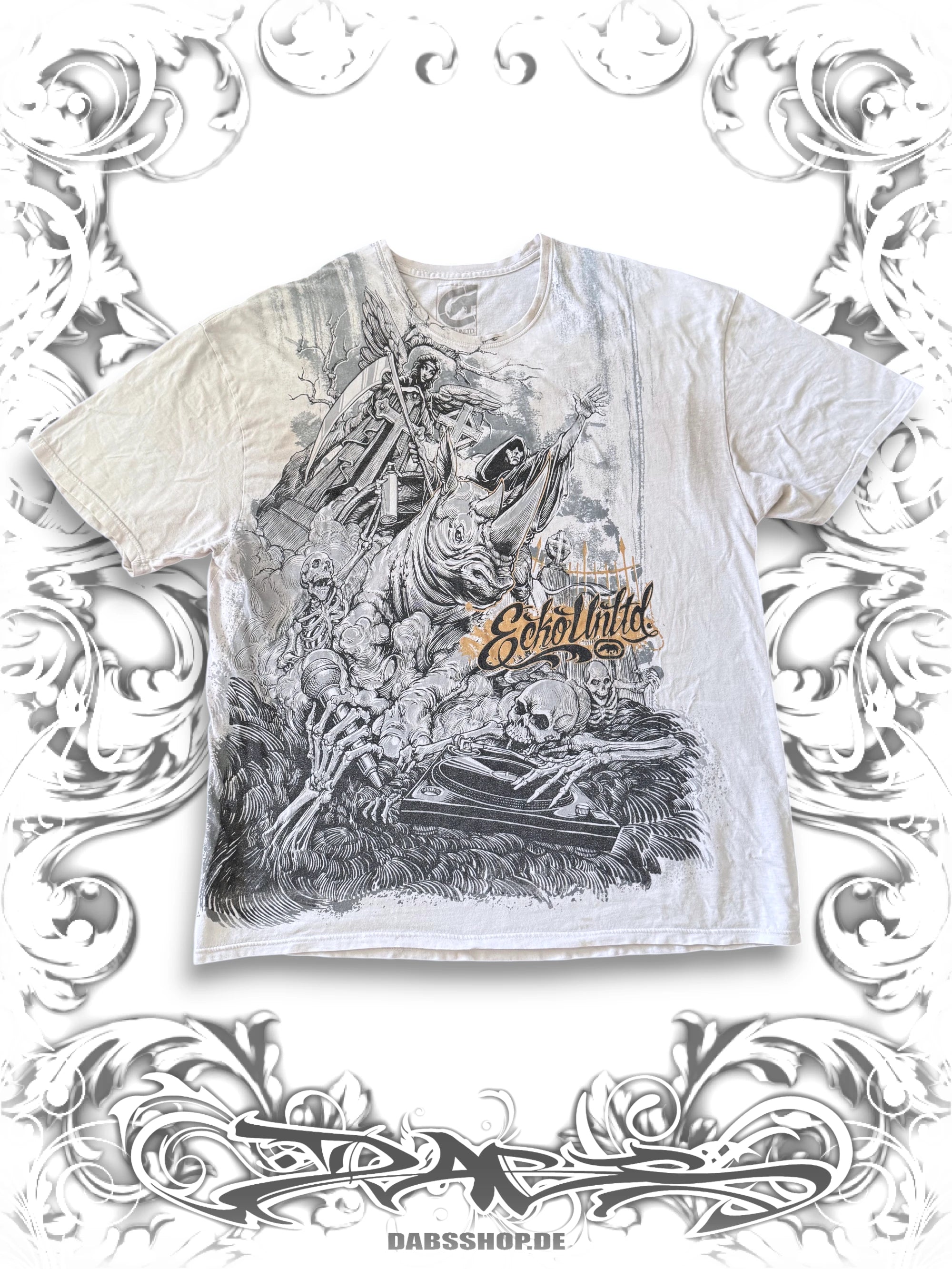 Ecko Unltd. White Rhino Rider 2000s T-Shirt