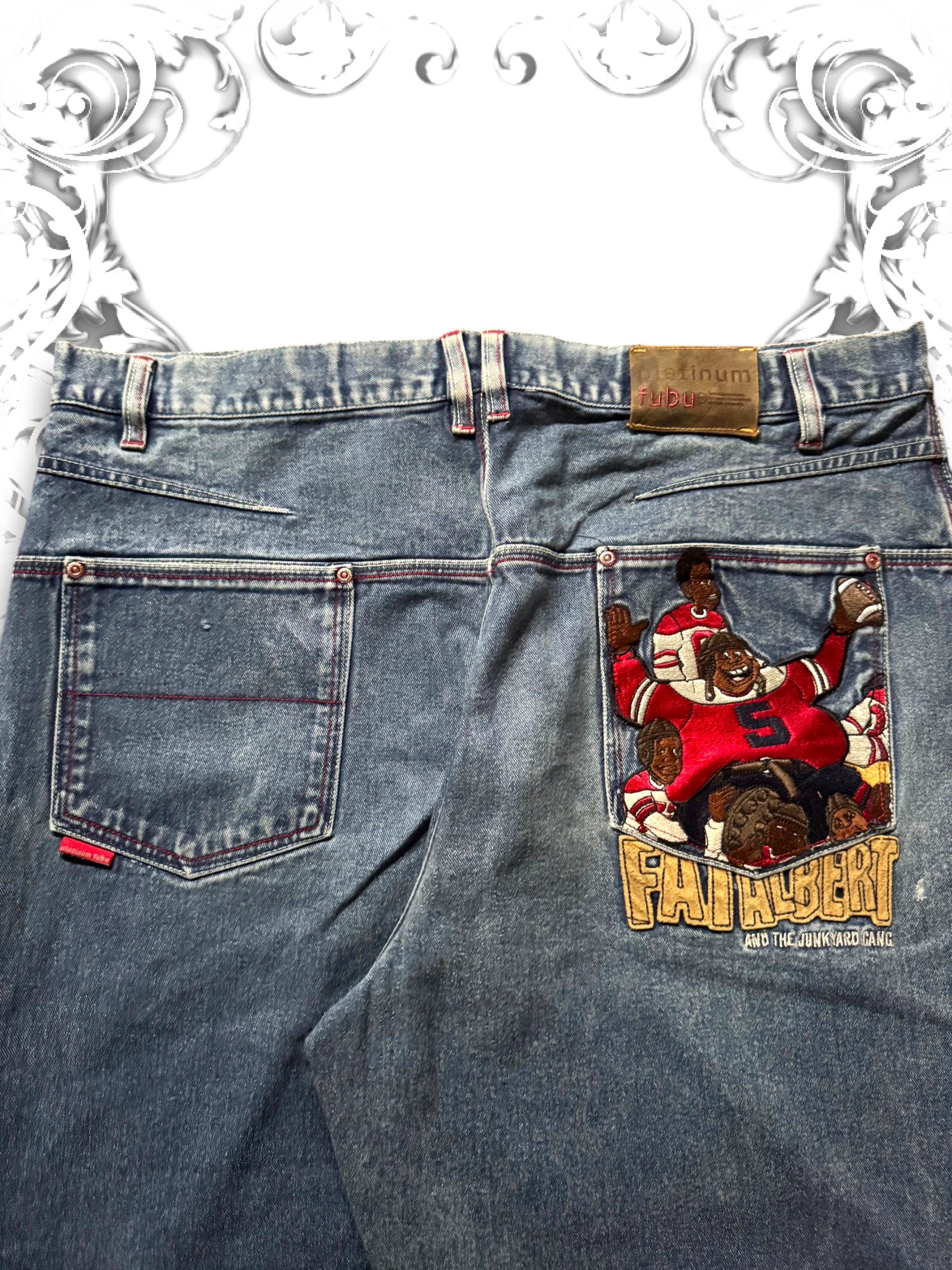 FUBU Platinum Fat Albert Baggy Hip Hop Denim