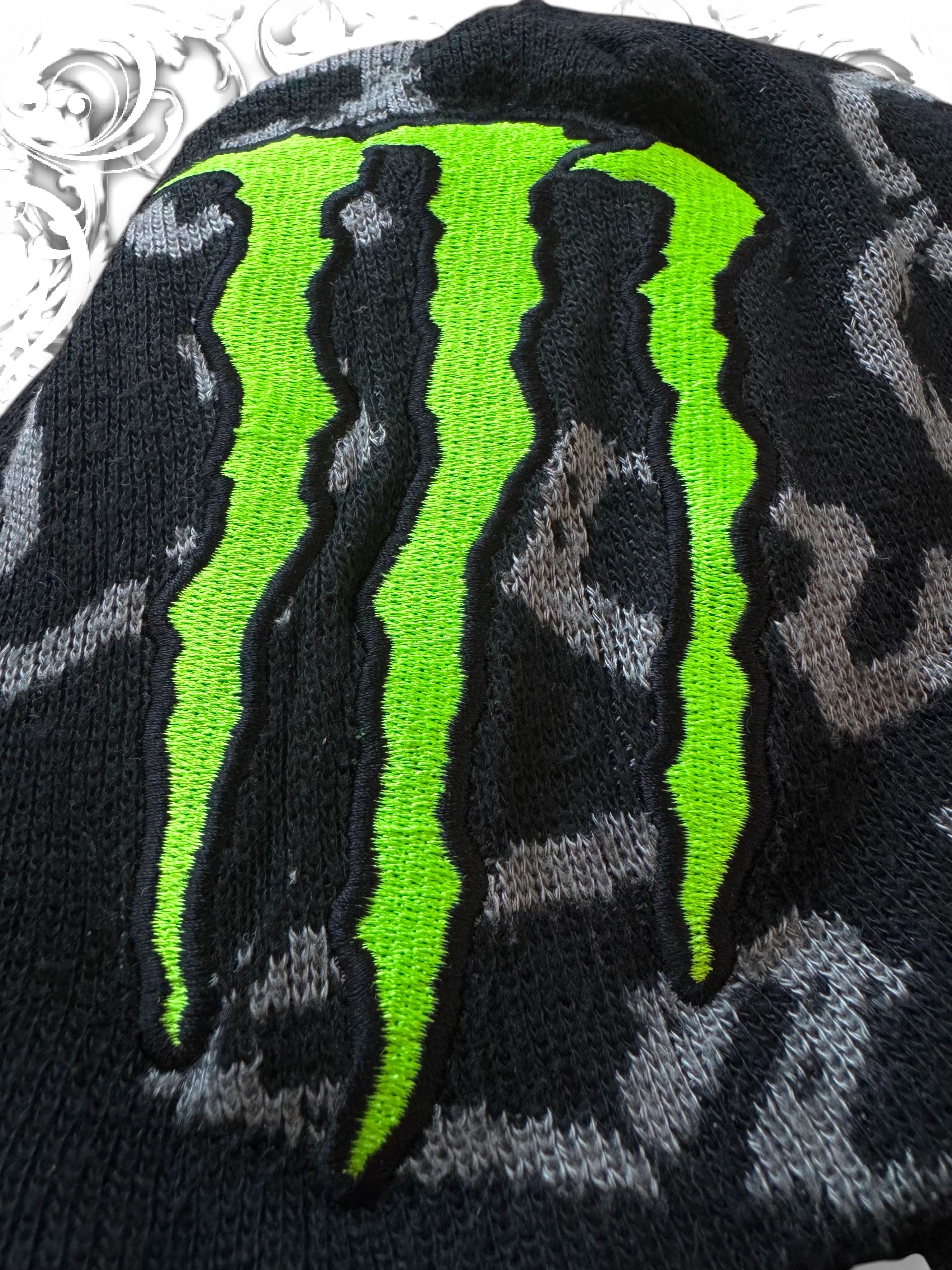 Fox Racing x Monster Embroidered 2000s Beanie