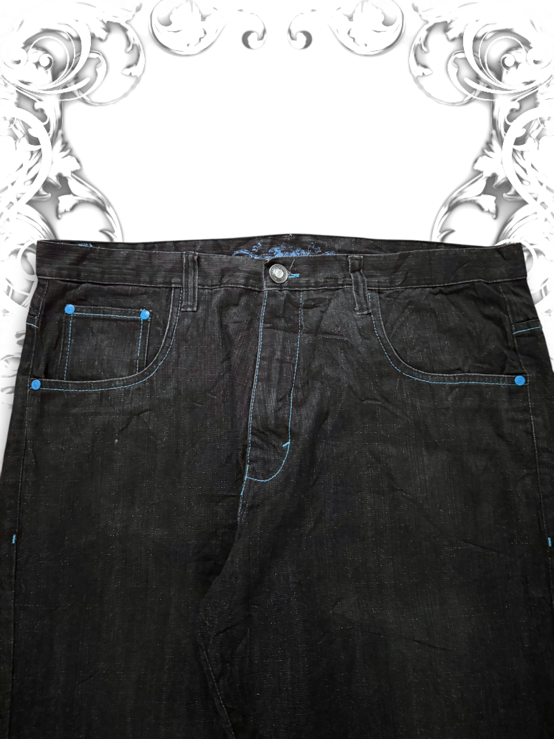 Vintage Embroidered Baggy Pants