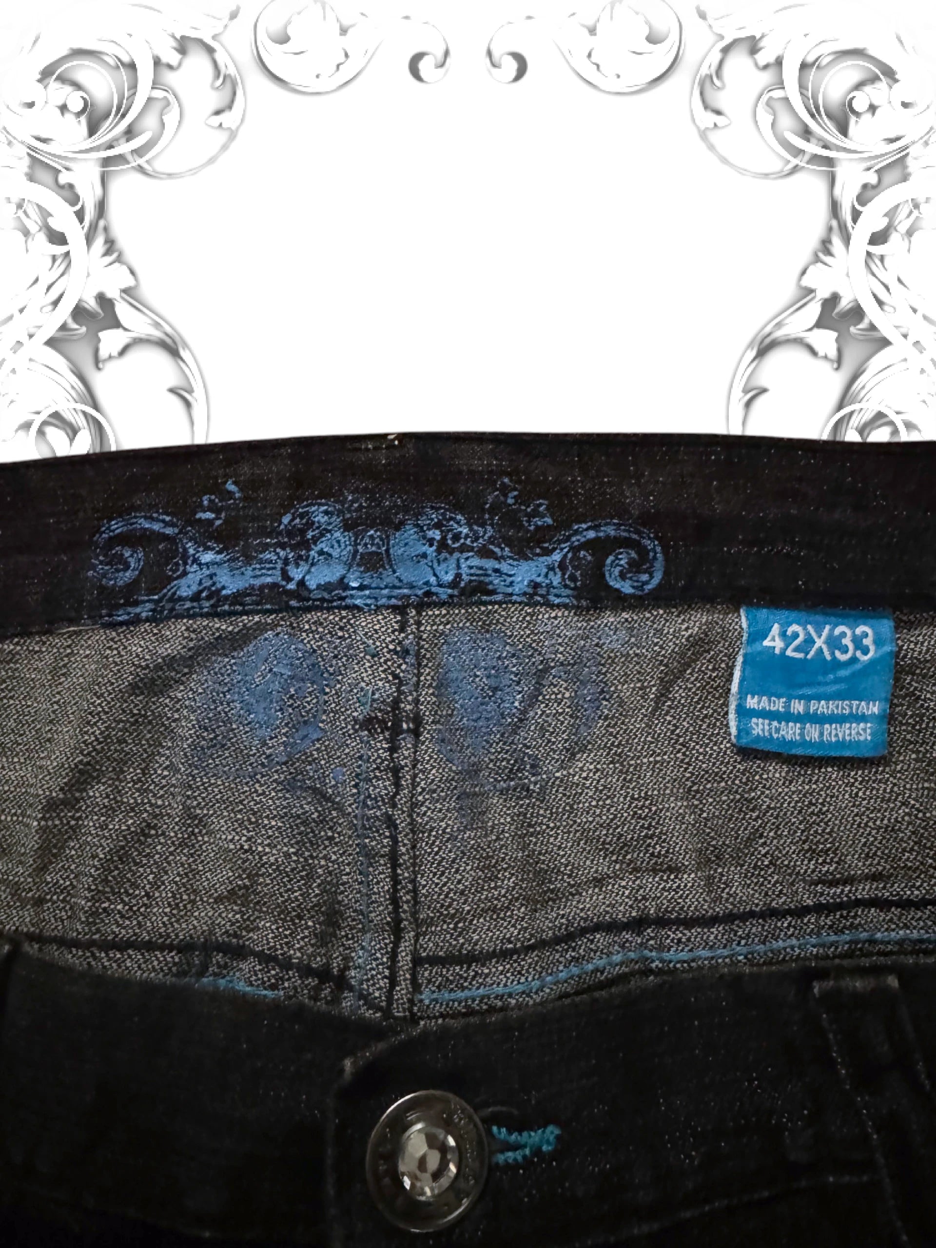 Vintage Embroidered Baggy Pants