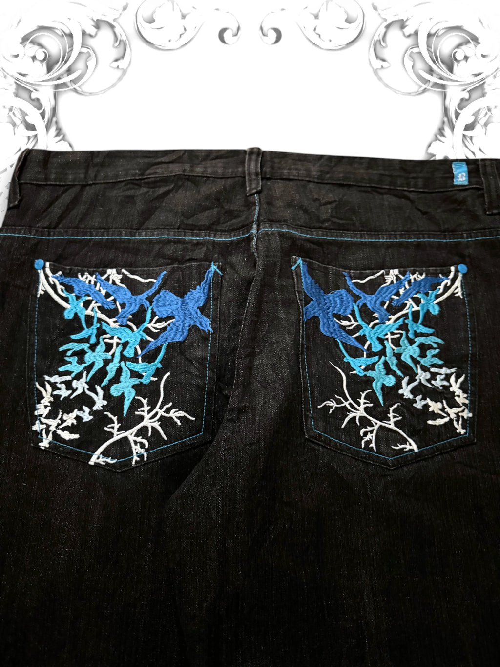 Vintage Embroidered Baggy Pants