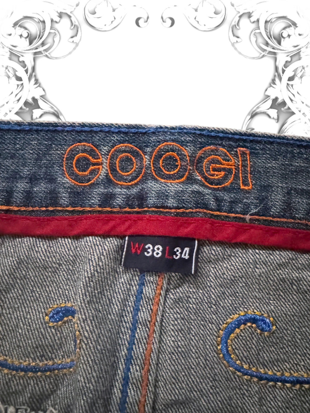Coogi Embroidered Vintage Baggy Pants