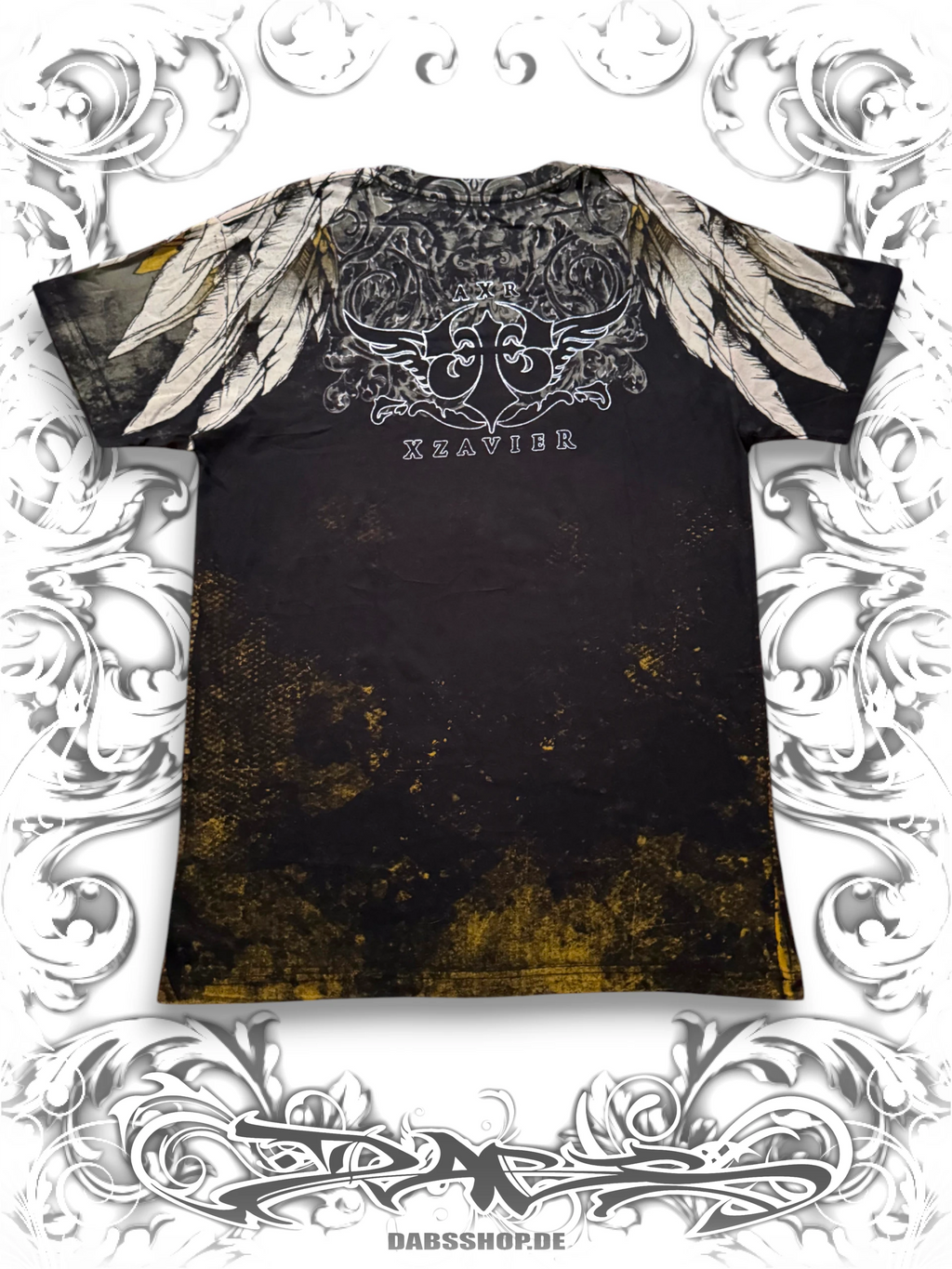 Xzavier Rhinestone Cross Grunge T-Shirt