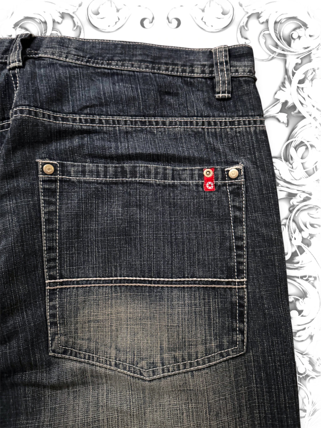 Southpole Red Tab Baggy Pants Blue Wash