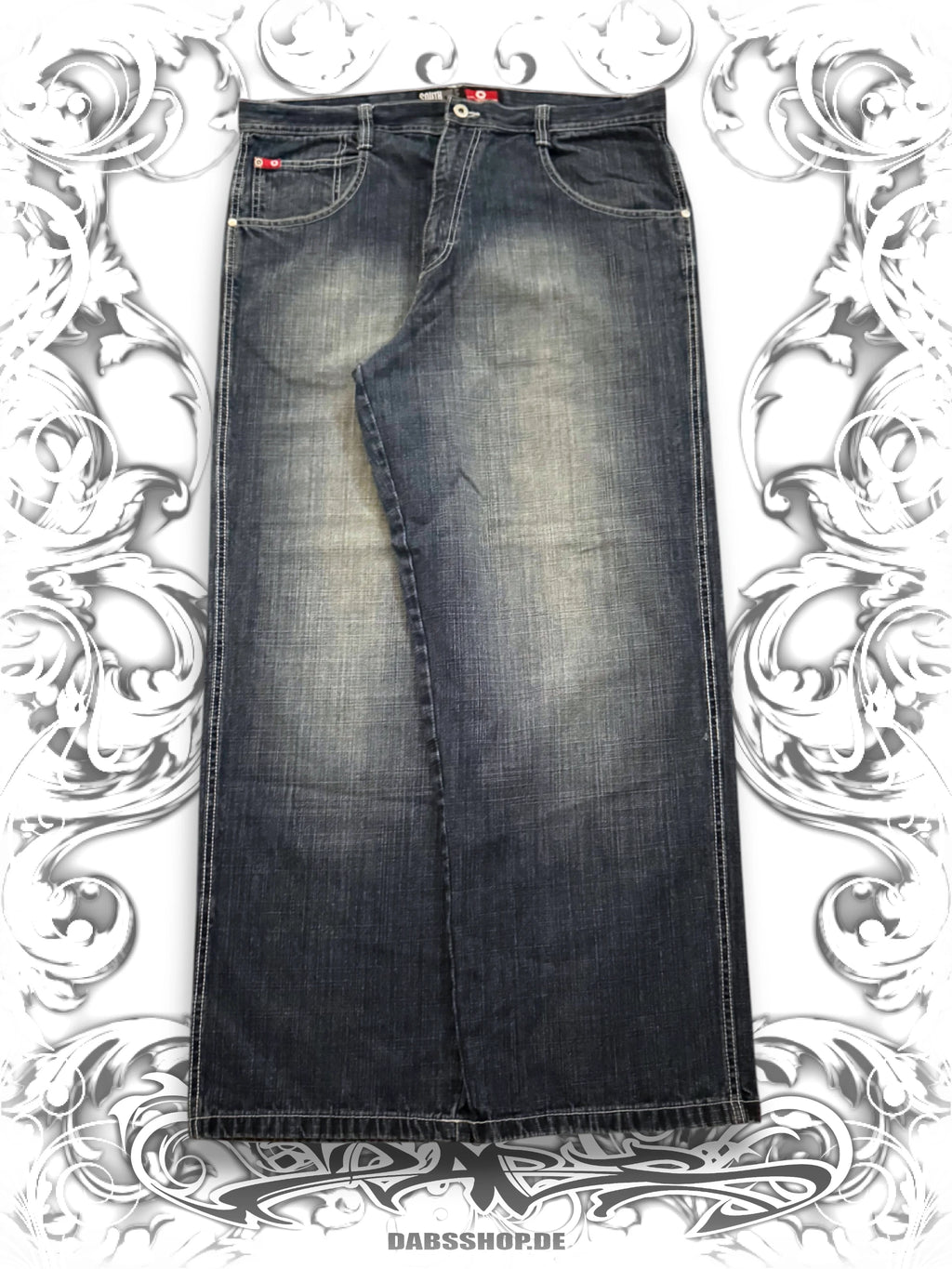 Southpole Red Tab Baggy Pants Blue Wash