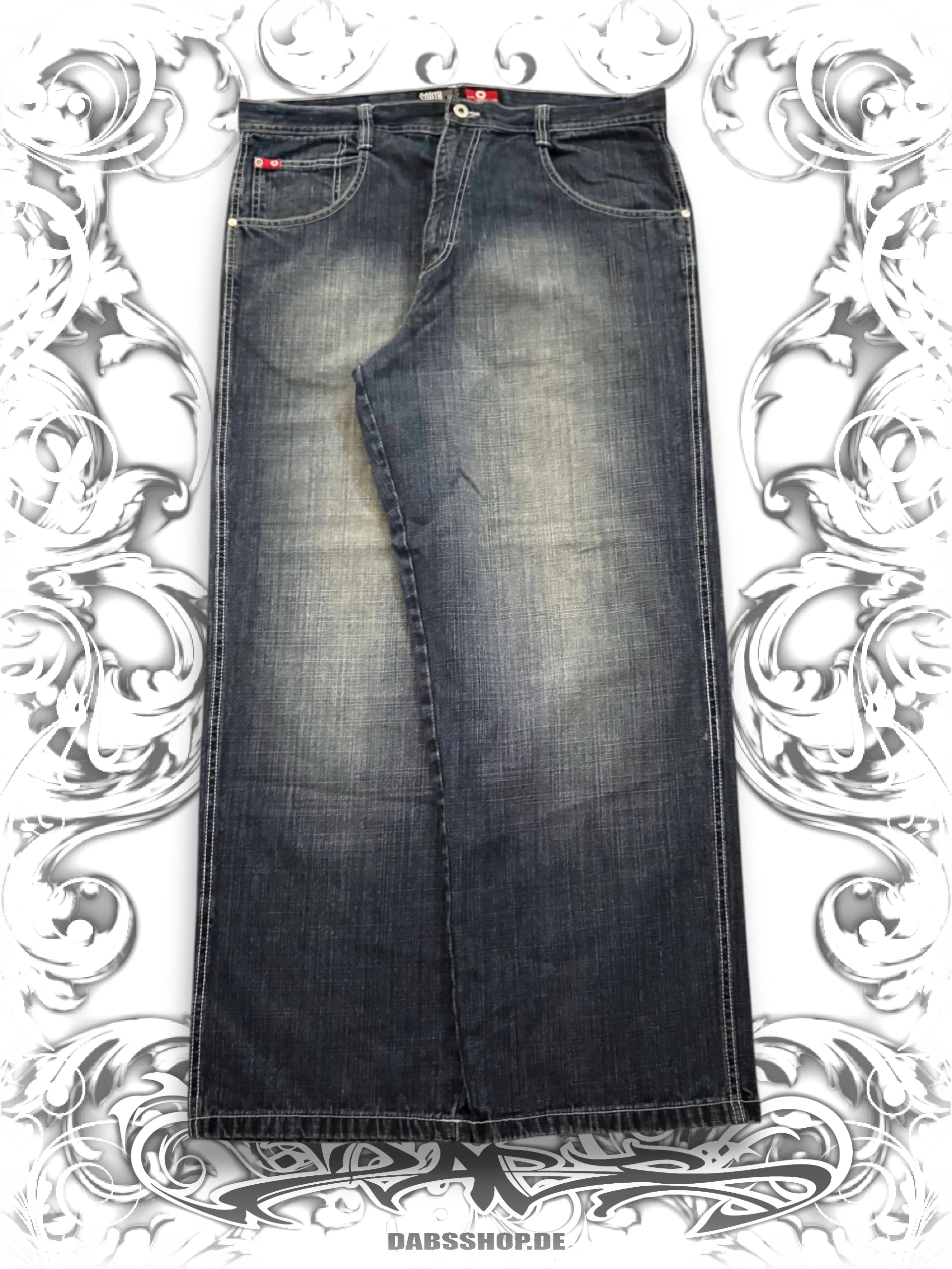 Southpole Red Tab Baggy Pants Blue Wash