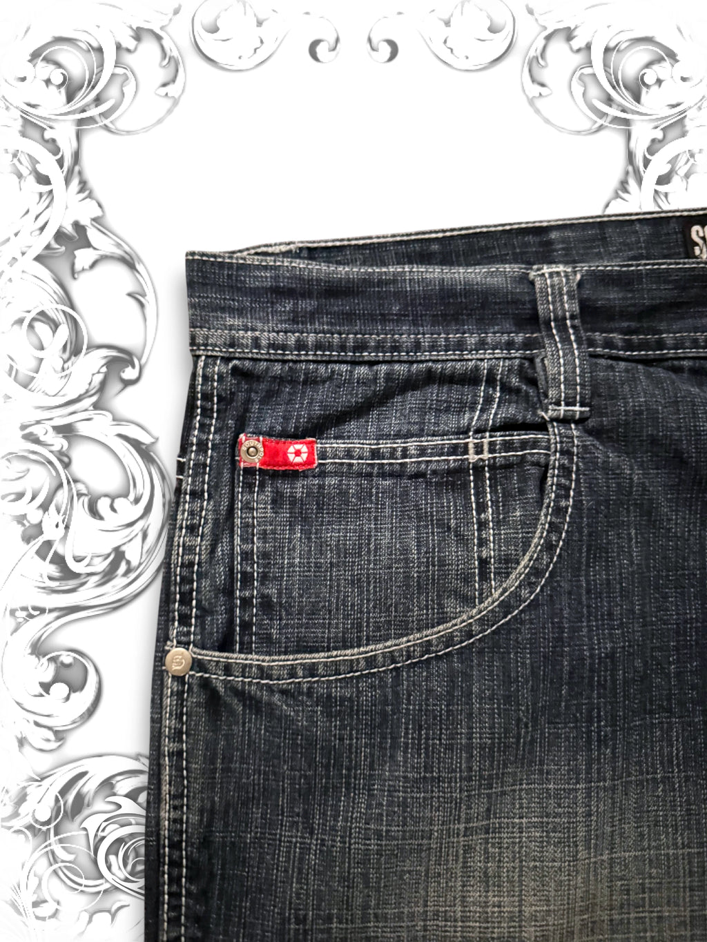 Southpole Red Tab Baggy Pants Blue Wash