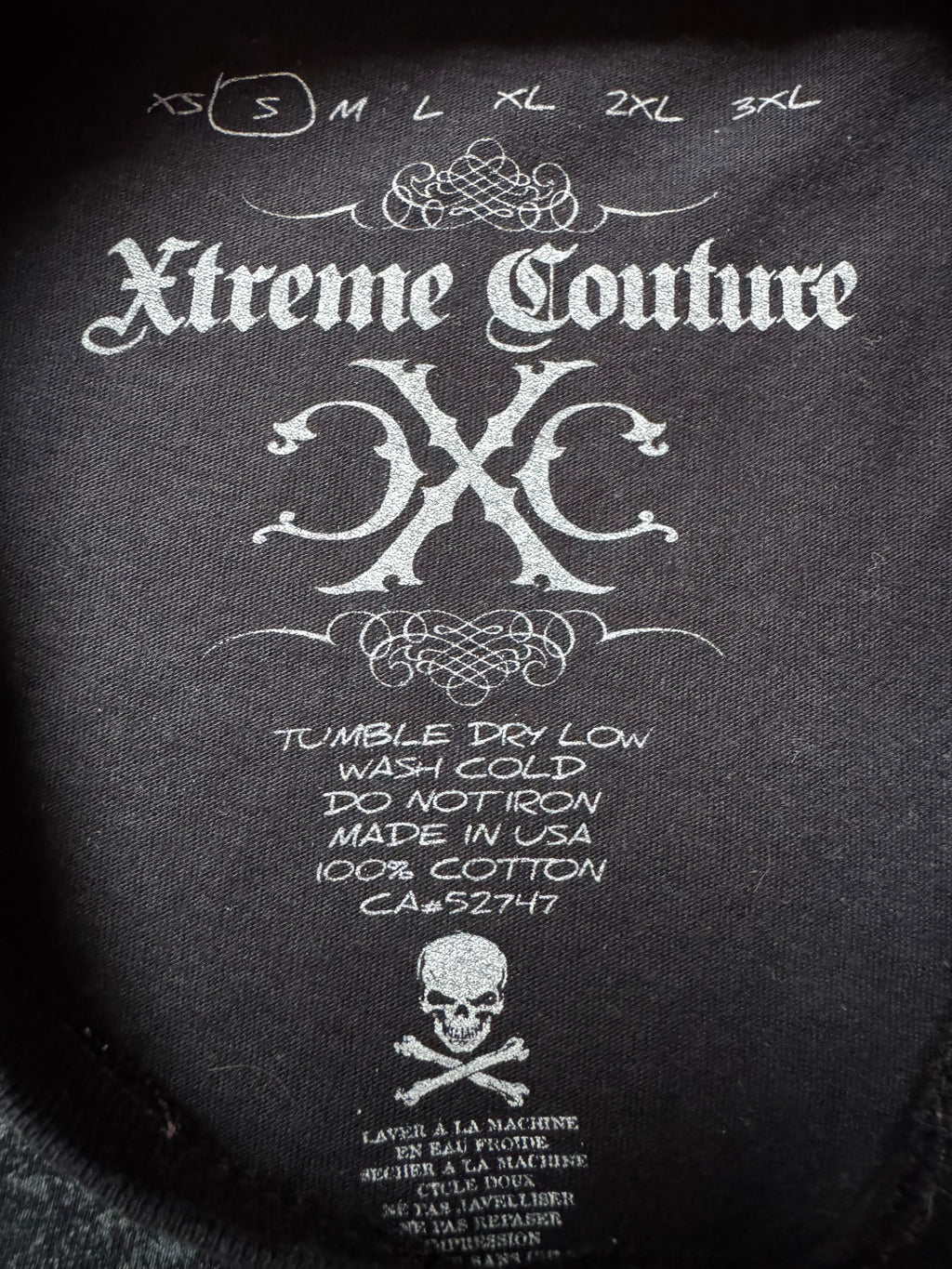 Xtreme Couture Triple Skull Grunge Shirt