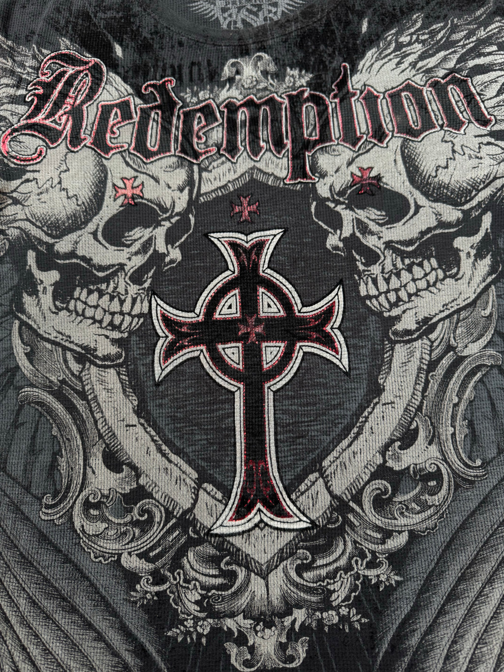 Rare Raw State Winged Skull Longsleeve