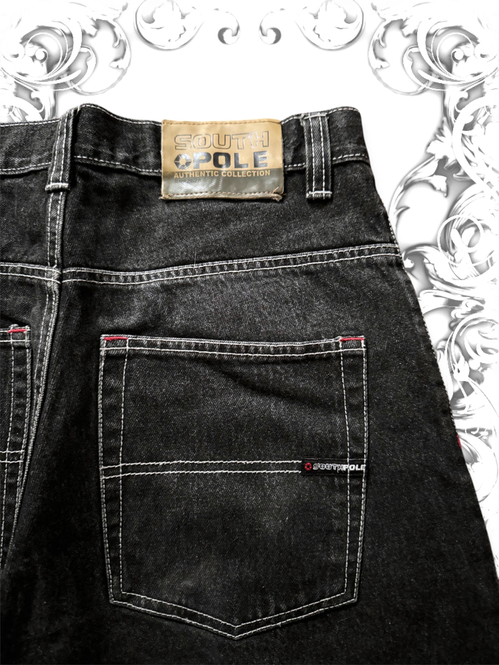 Southpole Black Vintage Baggy Jorts