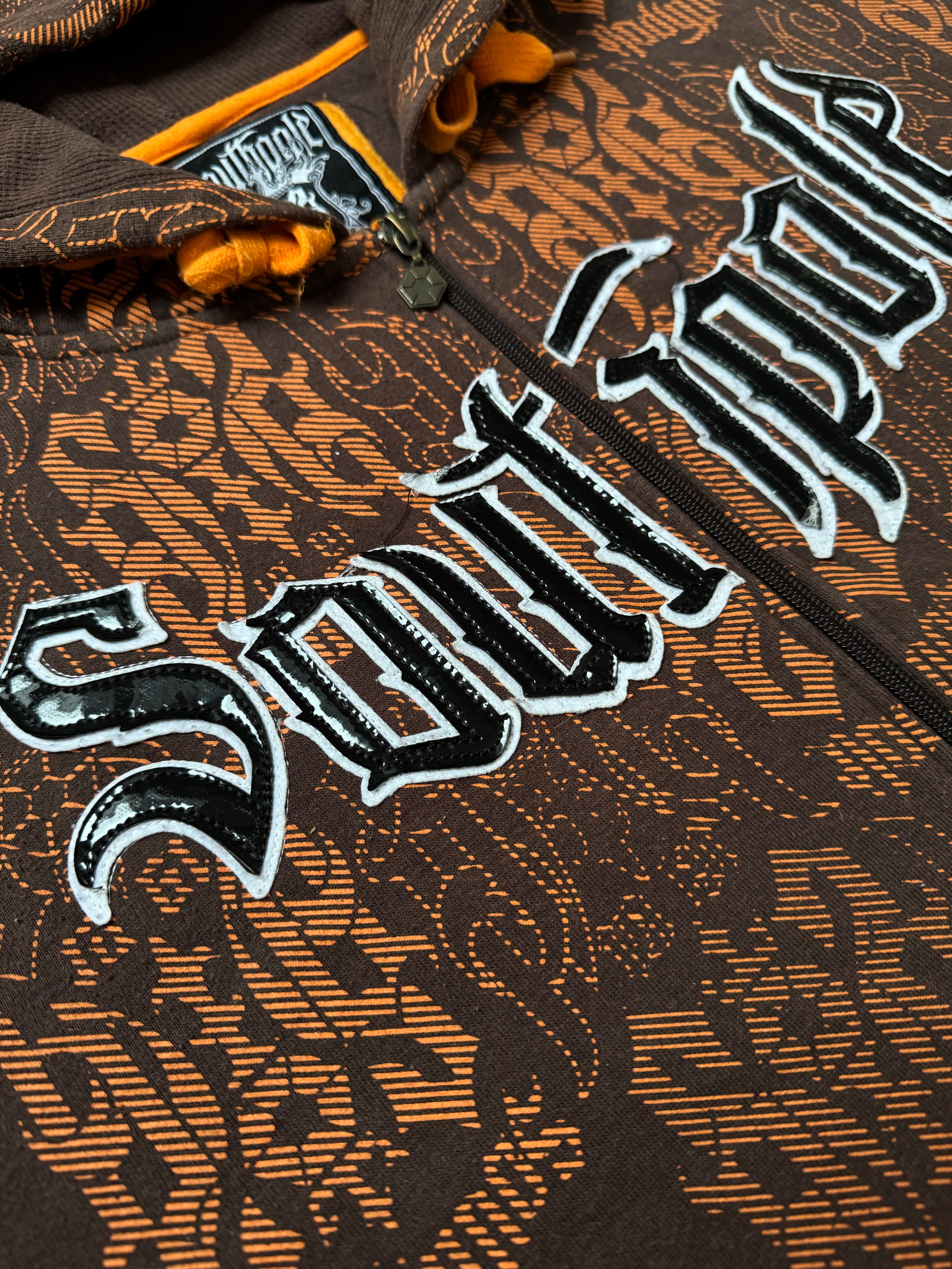 Brown Southpole Zip Hoodie