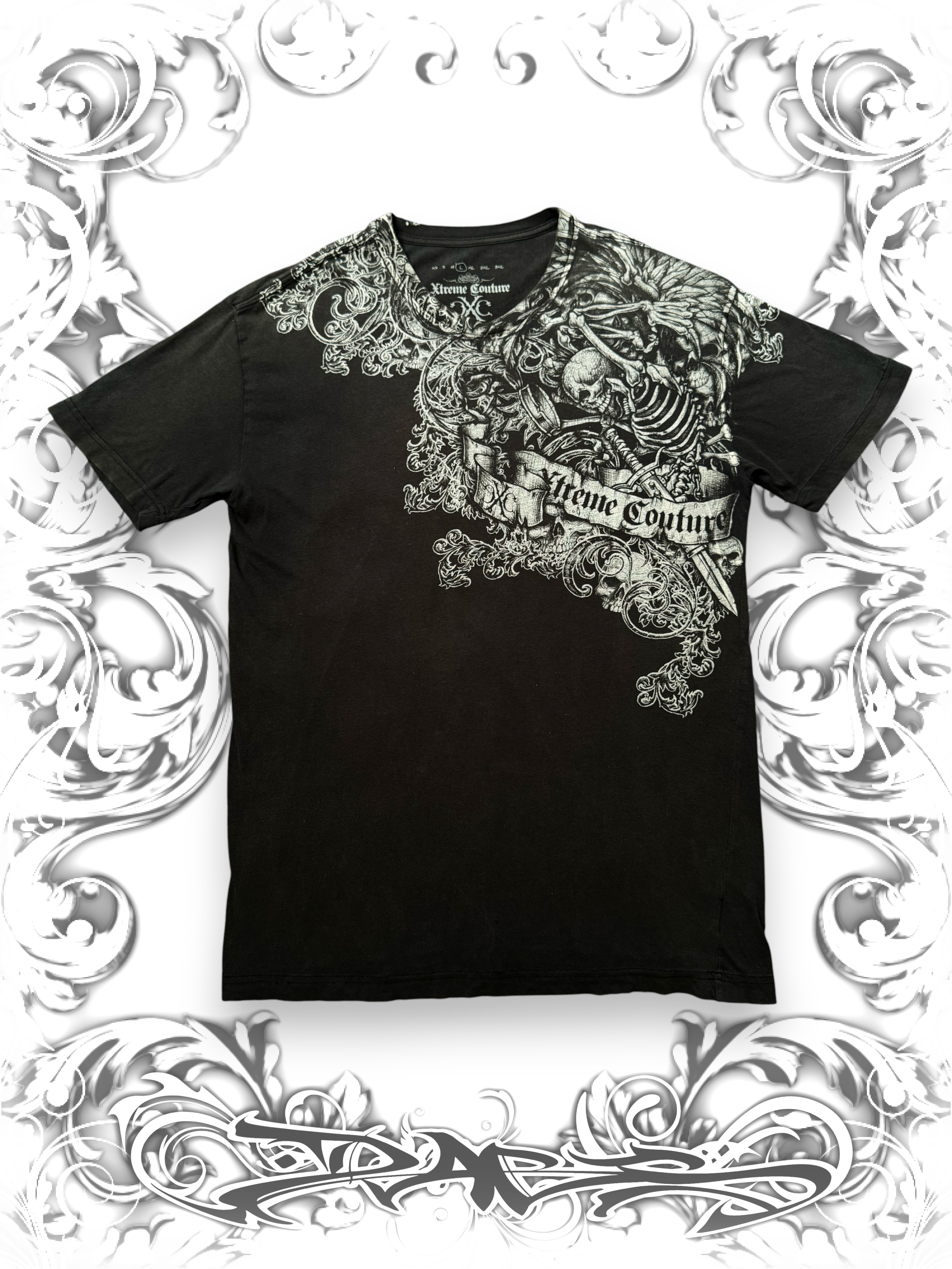 Rare Xtreme Couture Skullpile Shirt