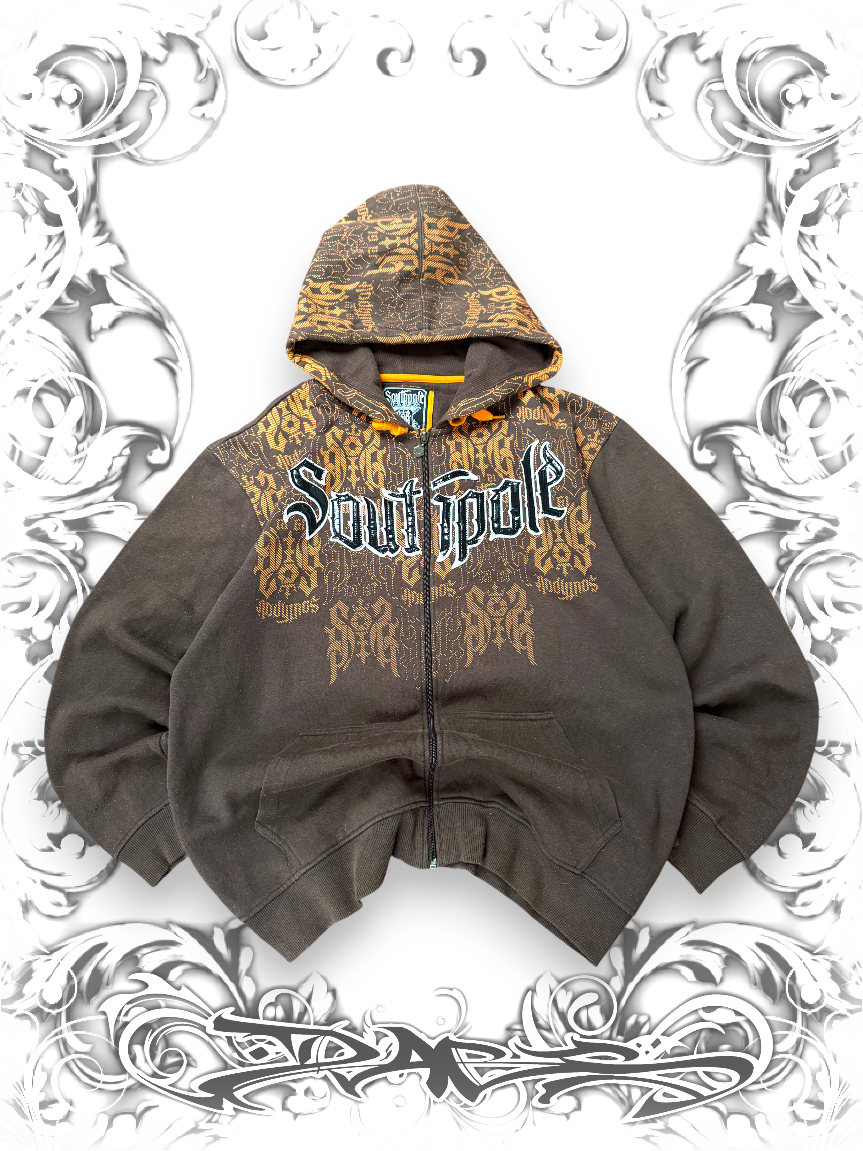 Brown Southpole Zip Hoodie
