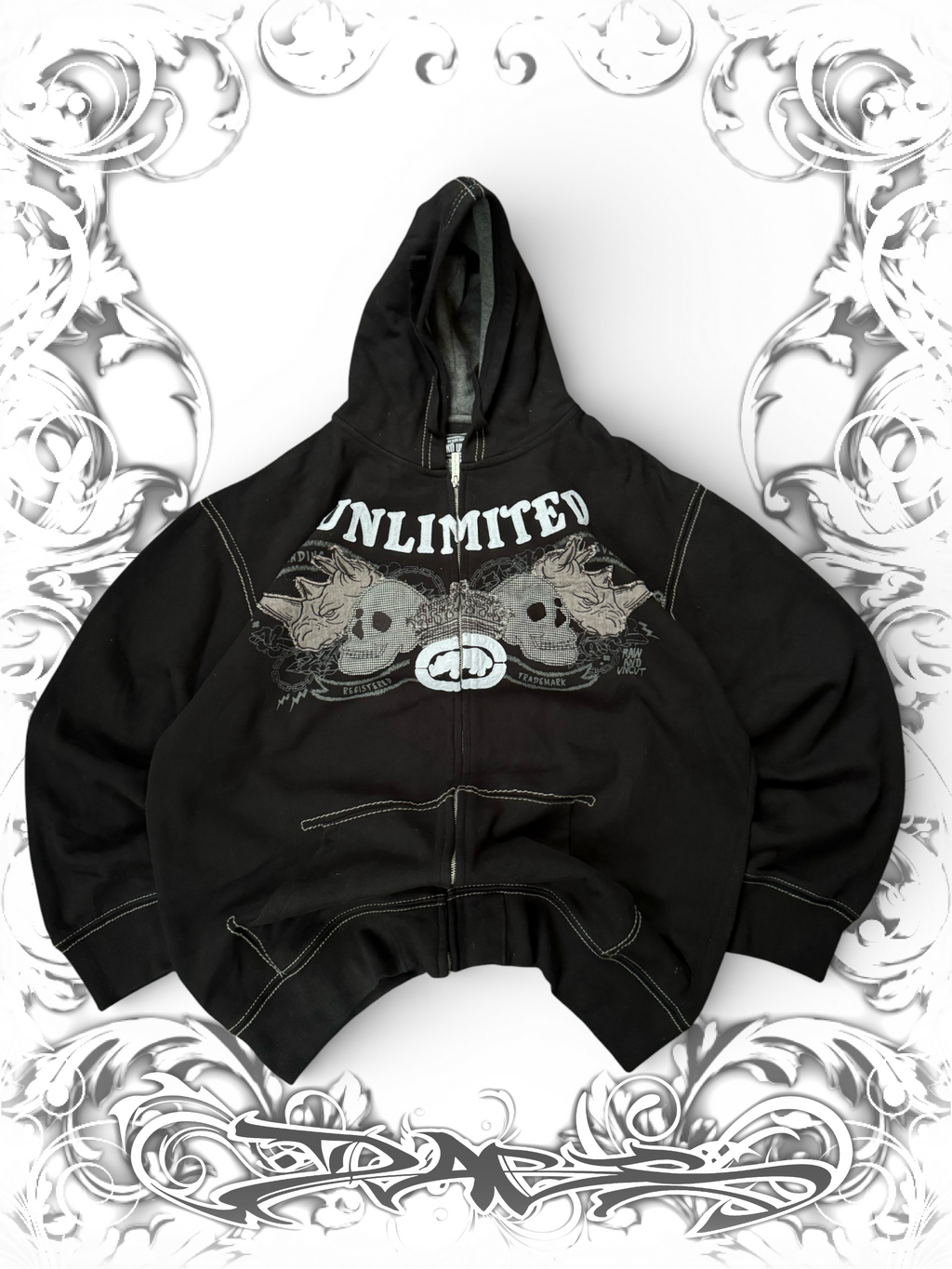 Ecko Unltd. Rhino Skull Zip Hoodie