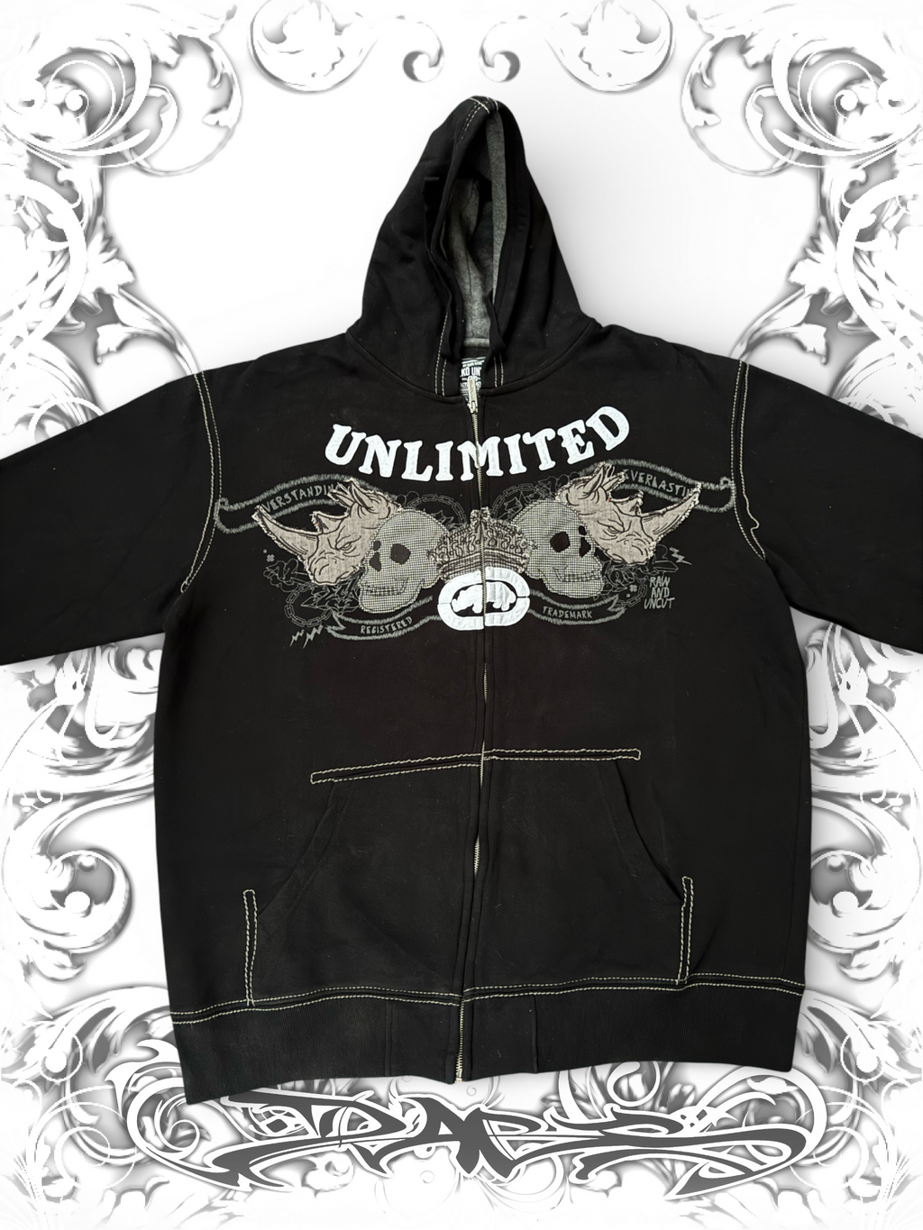 Ecko Unltd. Rhino Skull Zip Hoodie