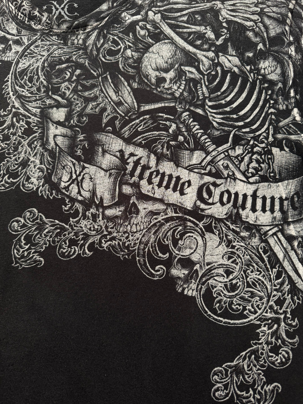 Rare Xtreme Couture Skullpile Shirt