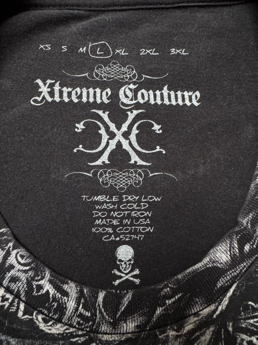Rare Xtreme Couture Skullpile Shirt