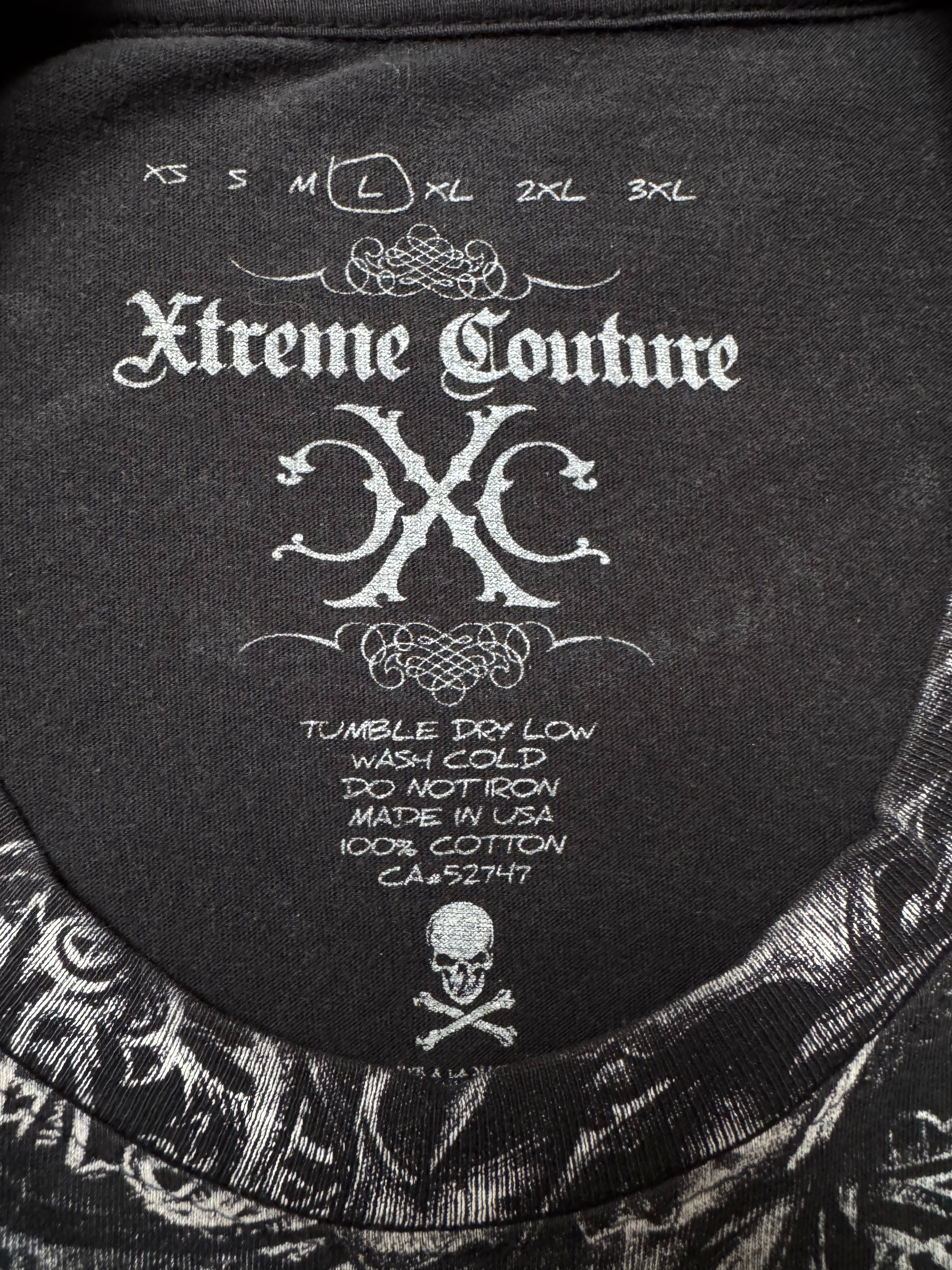 Rare Xtreme Couture Skullpile Shirt