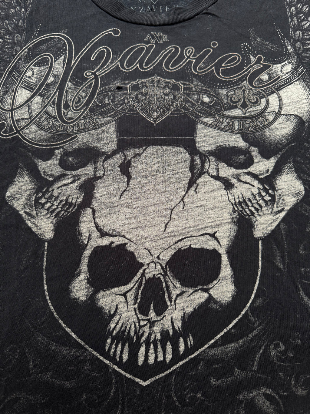 Xzavier Triple Skull Grunge Shirt