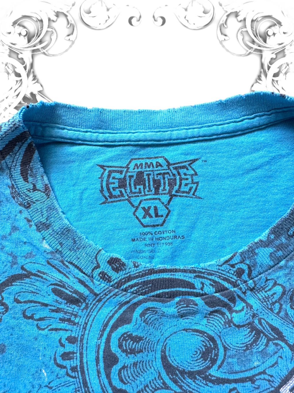 MMA Elite Blue Triple Skull 2000s T-Shirt