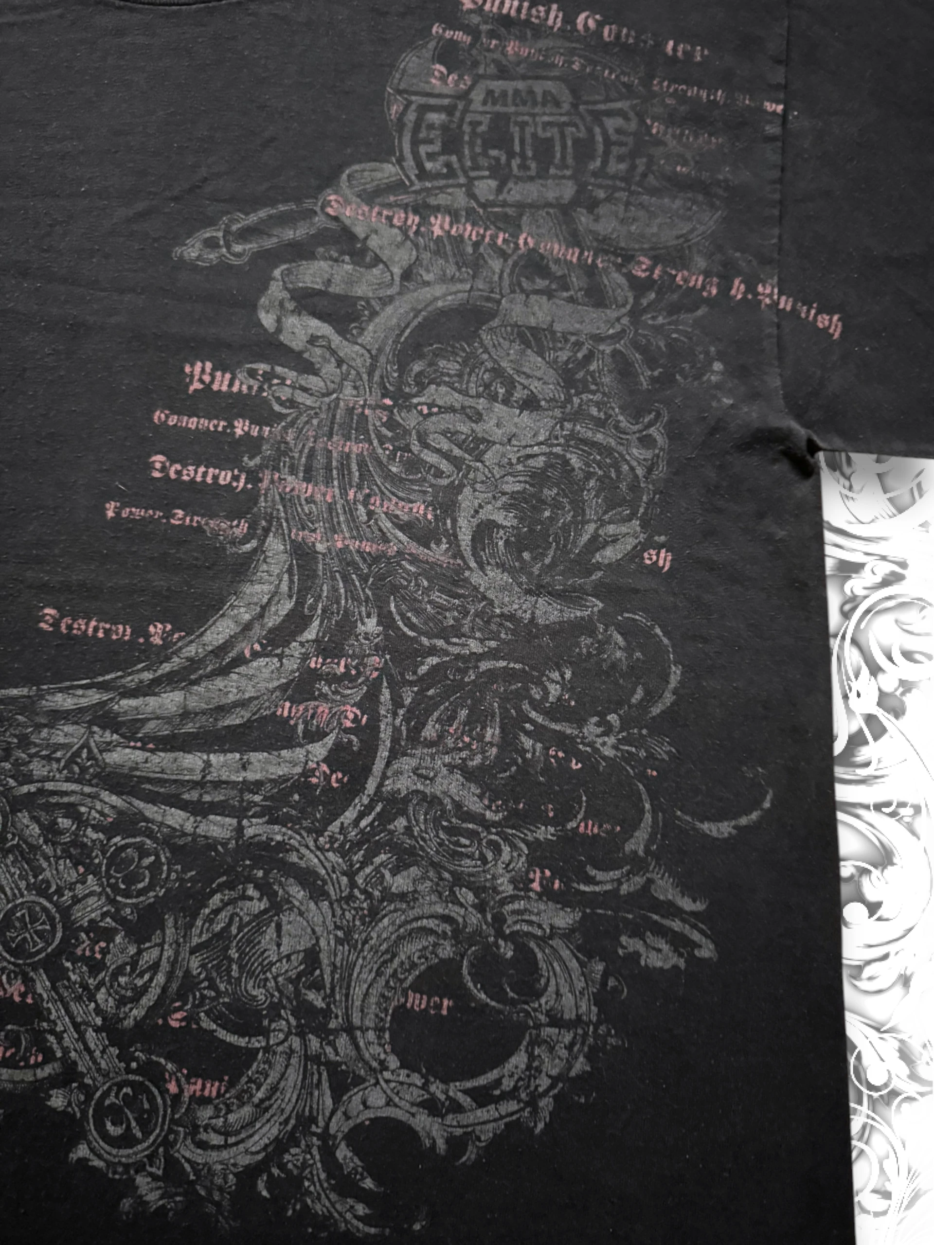 MMA Elite Black Grunge T-Shirt