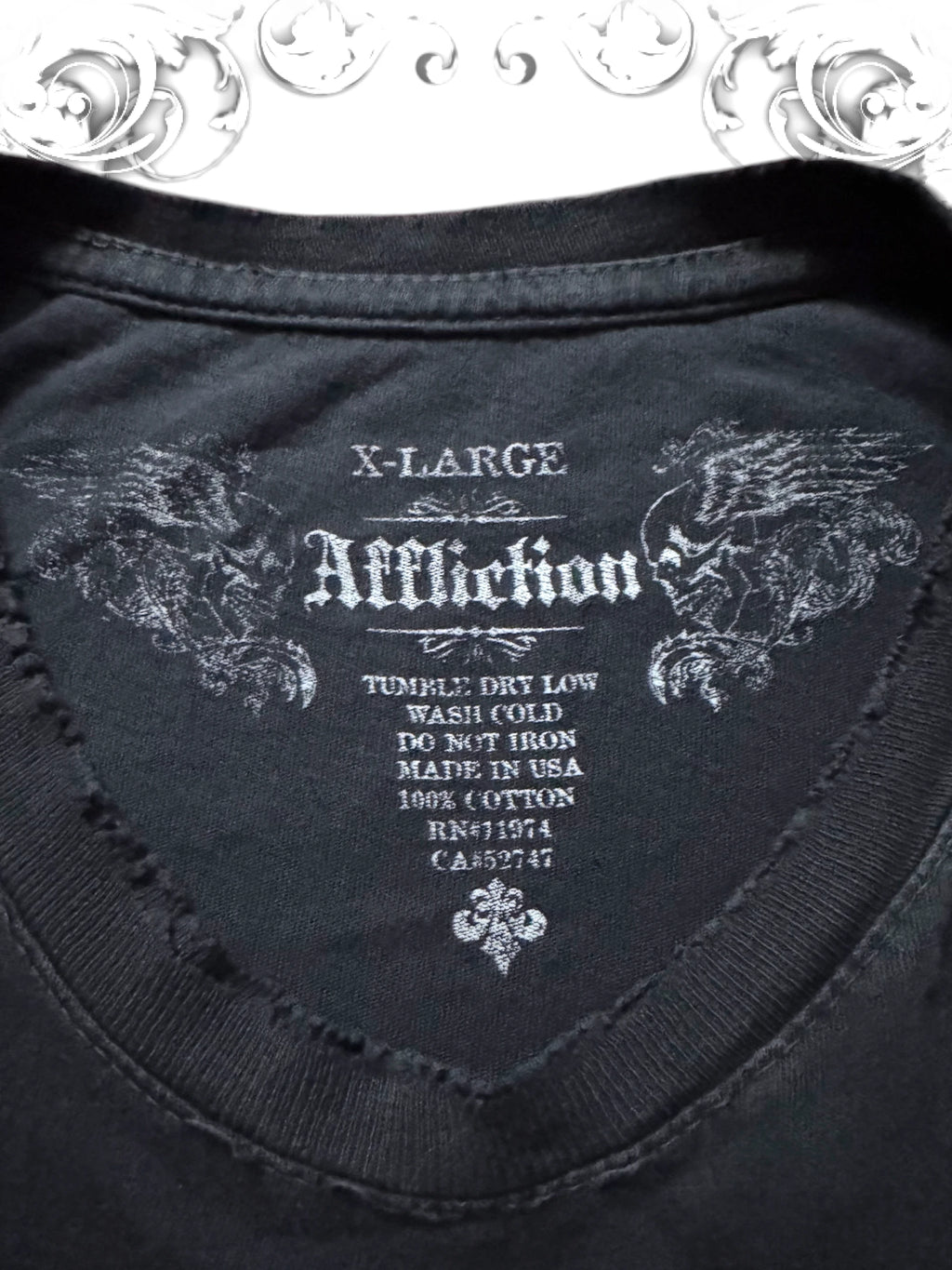 Affliction Authentic "Stacked Up" Embroidered Crossbone T-Shirt