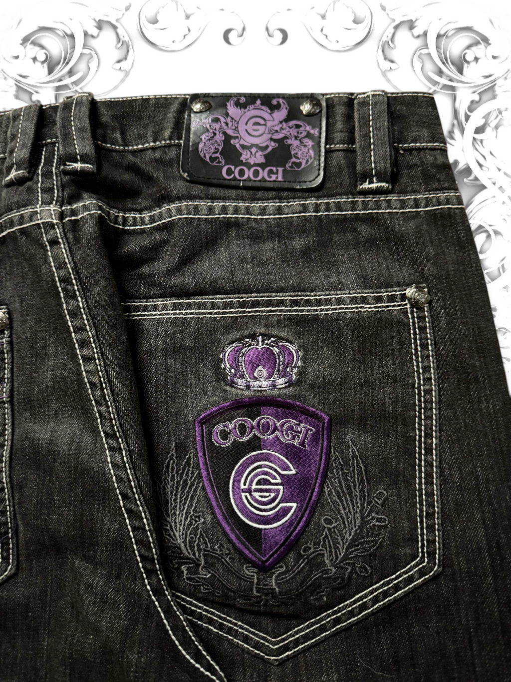 Coogi Embroidered Crown Vintage Baggy Pants