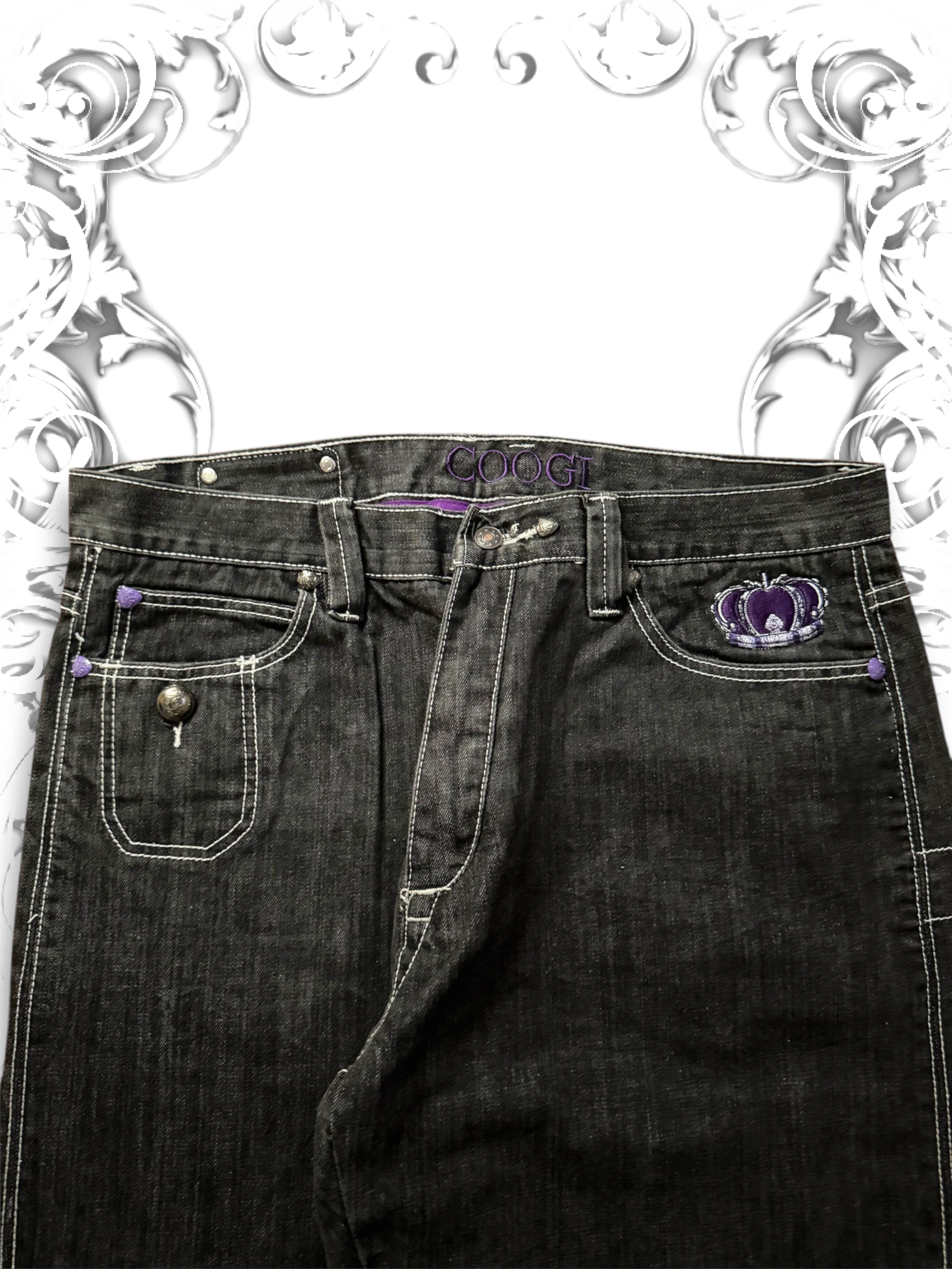 Coogi Embroidered Crown Vintage Baggy Pants