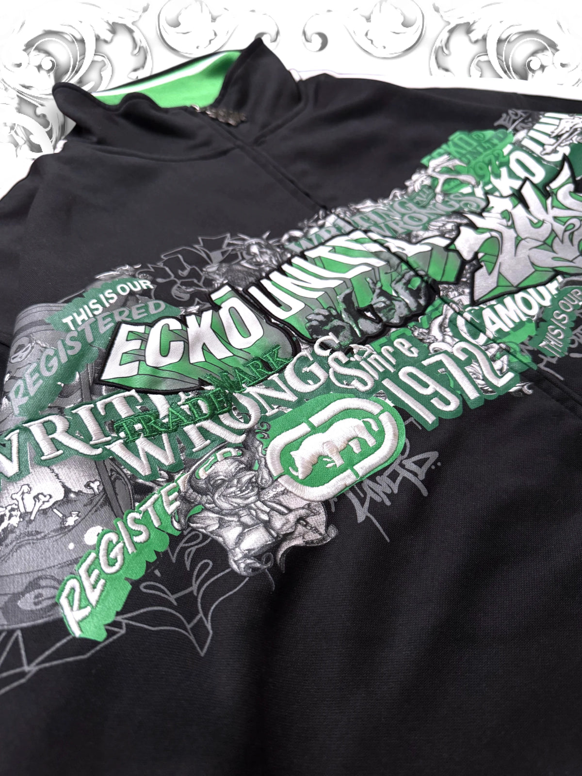 Ecko "Writing All Wrongs" Embroidered Vintage Track Jacket