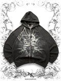 Tapout Skull Pile Grunge Zip Hoodie