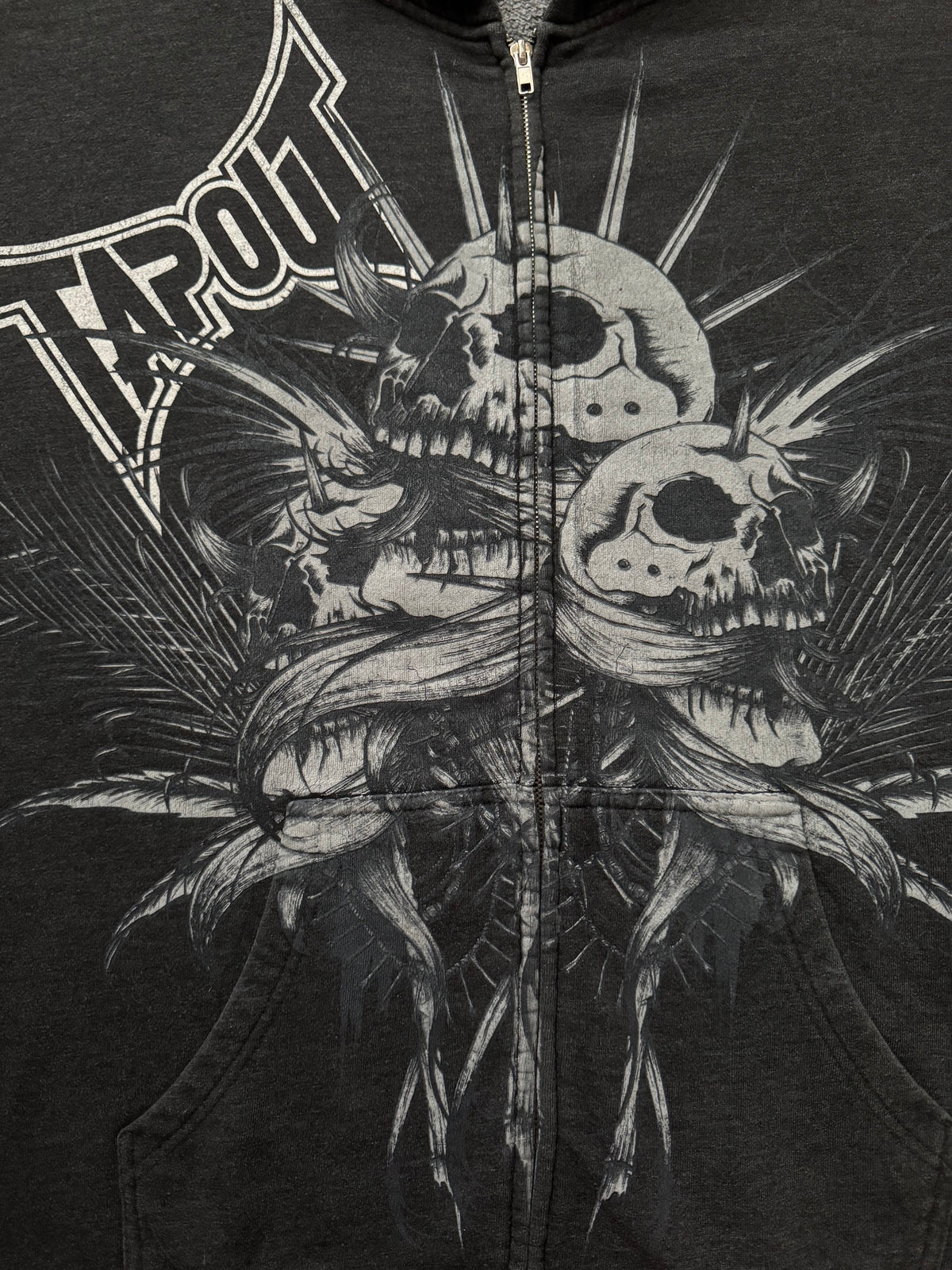 Tapout Skull Pile Grunge Zip Hoodie