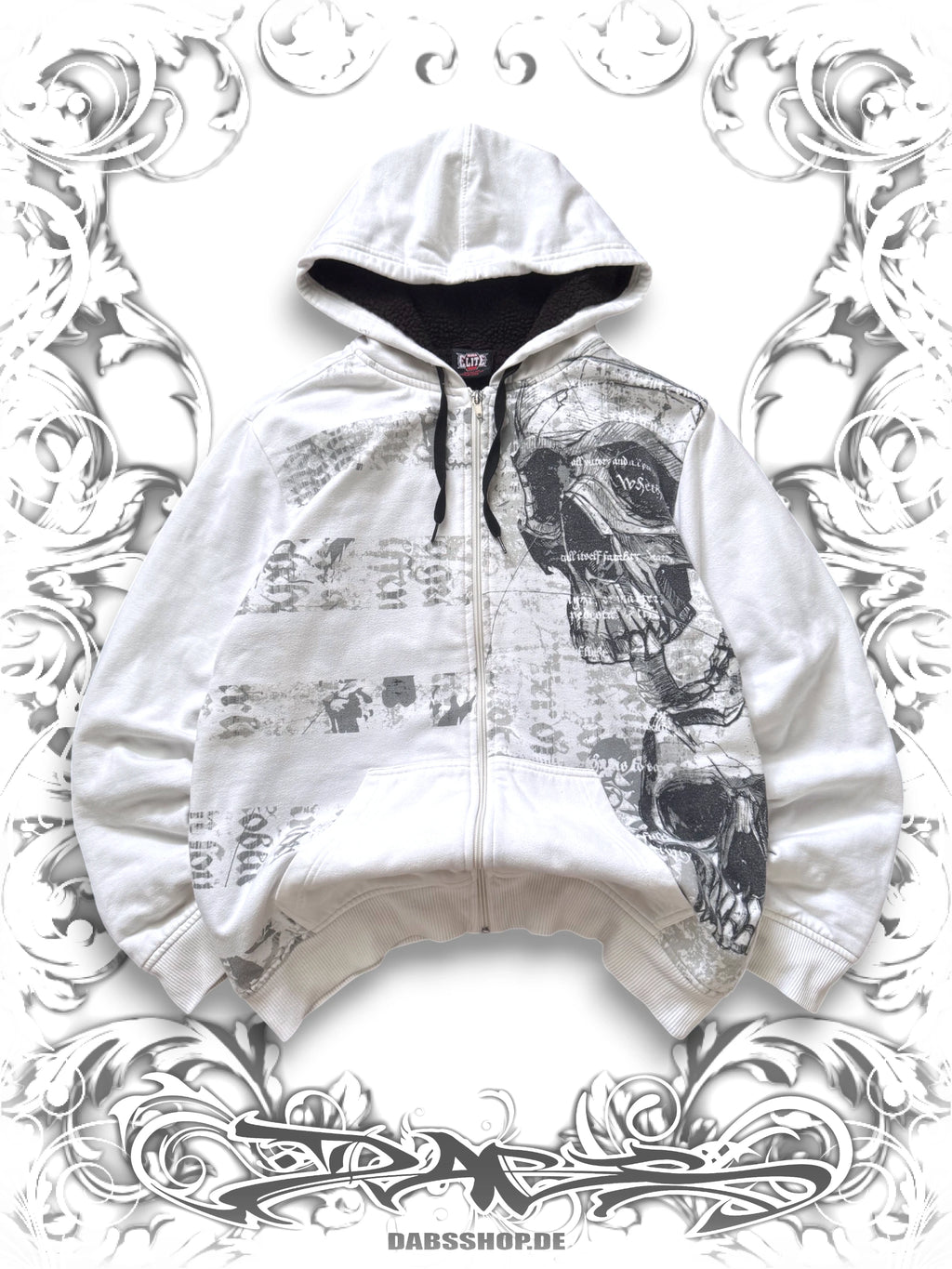 MMA Elite Grunge Skulls Zip Hoodie