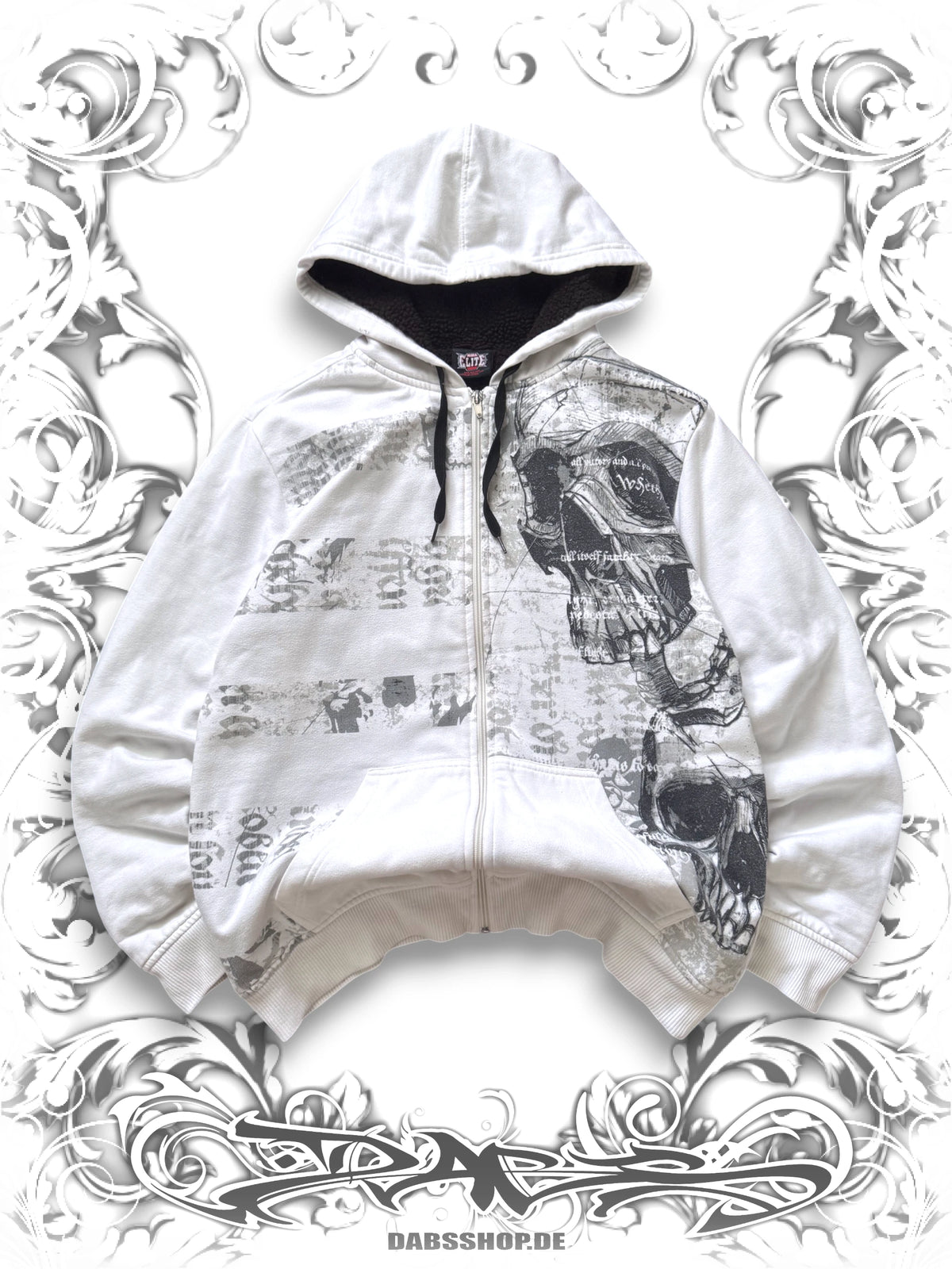 MMA Elite Grunge Skulls Zip Hoodie