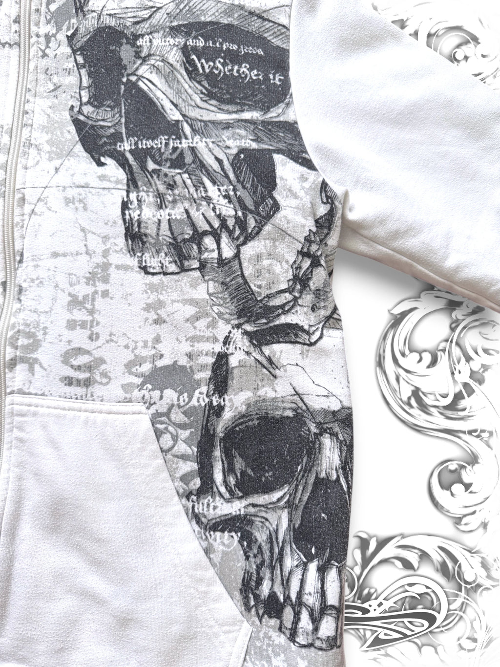 MMA Elite Grunge Skulls Zip Hoodie