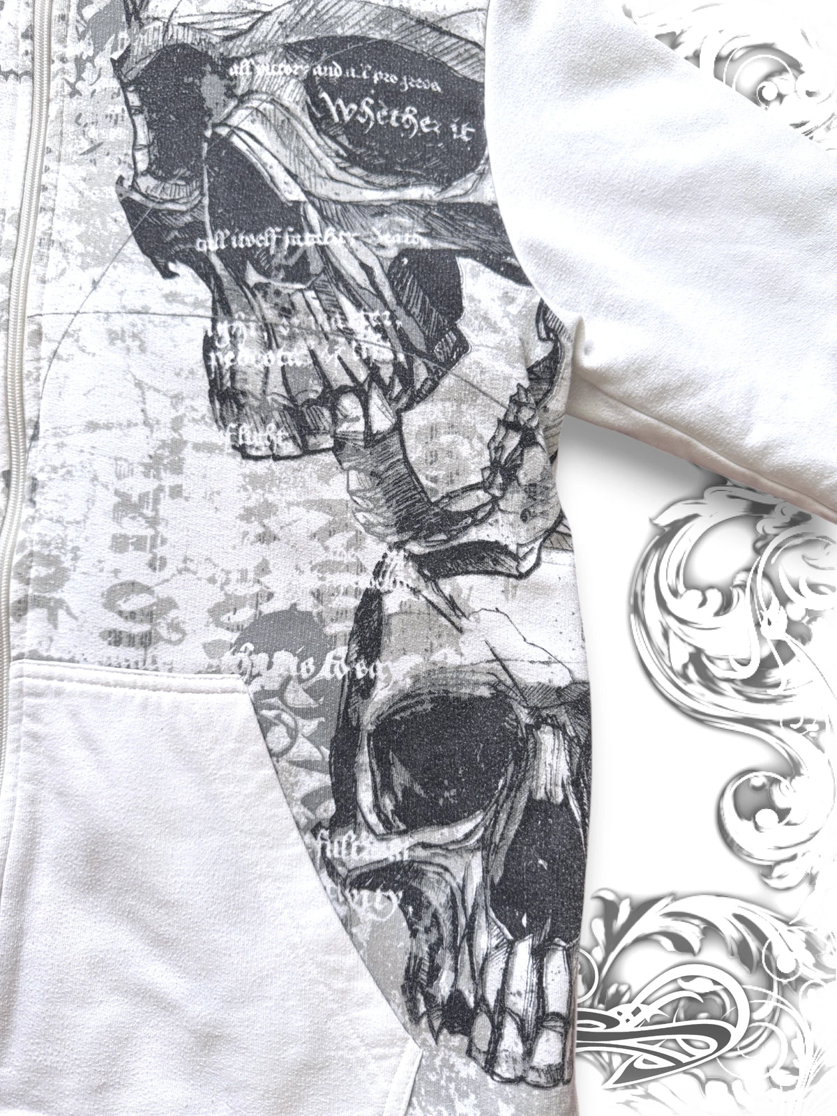 MMA Elite Grunge Skulls Zip Hoodie