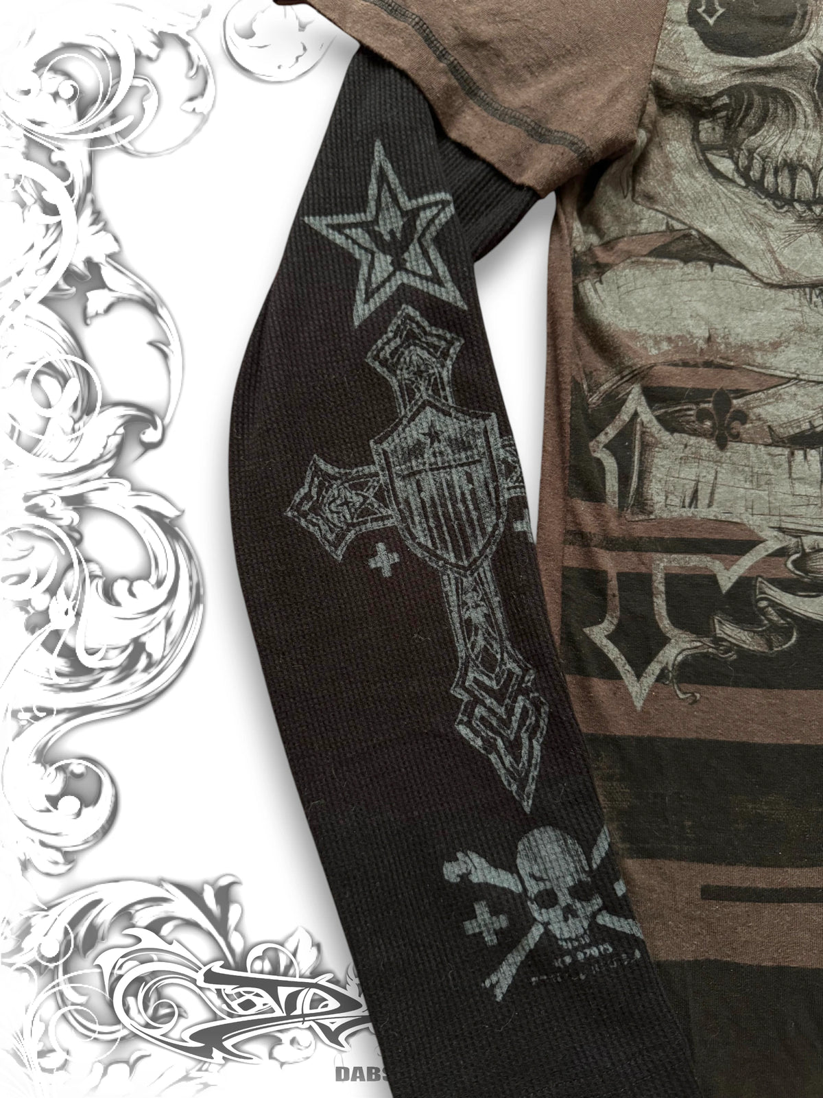 MMA Elite Grunge Skulls Layered Longsleeve
