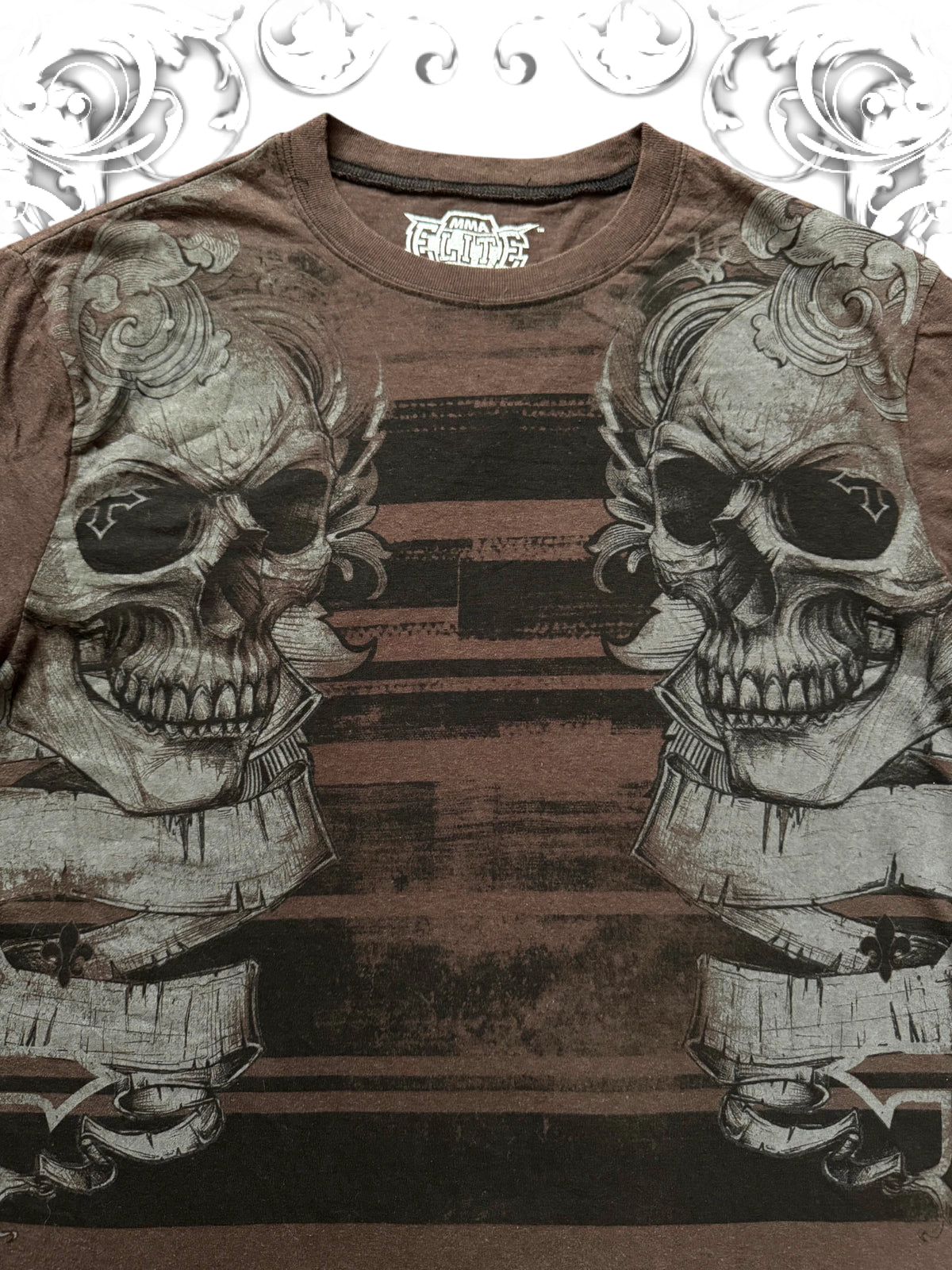 MMA Elite Grunge Skulls Layered Longsleeve