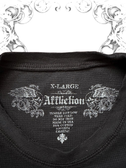 Affliction Winged Skull "Live Fast" 2000s Longsleeve