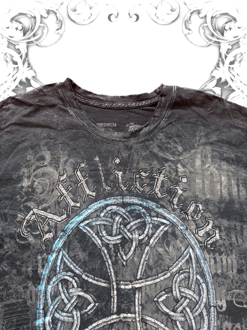 Affliction Tribal Norse Cross Grunge T-Shirt