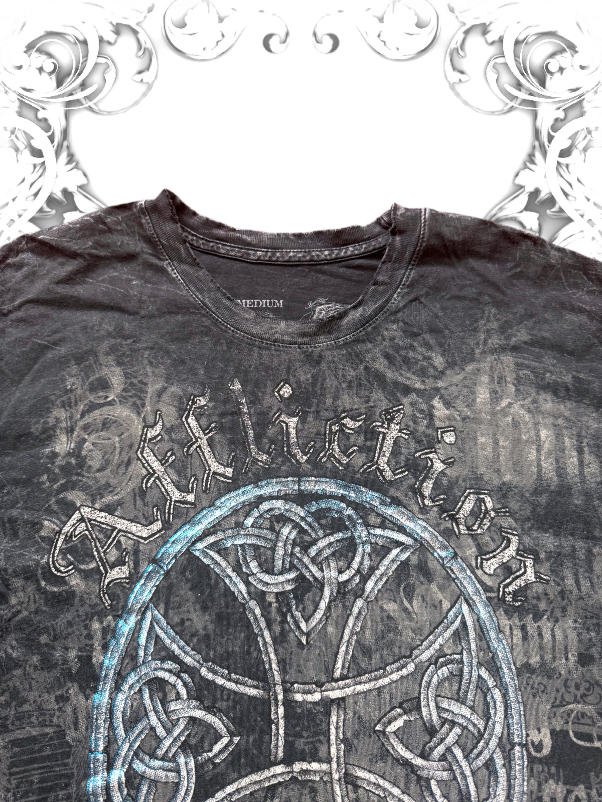 Affliction Tribal Norse Cross Grunge T-Shirt