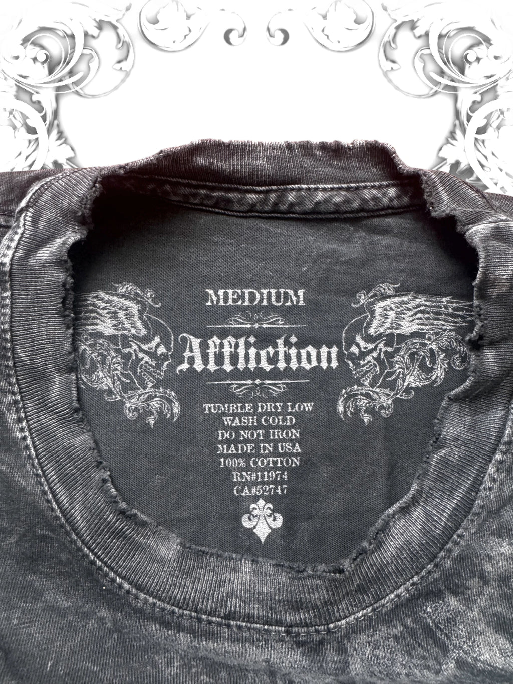 Affliction Tribal Norse Cross Grunge T-Shirt