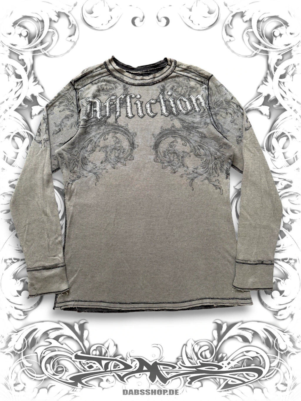 Affliction Tribal Print Reversible Thermal Longsleeve
